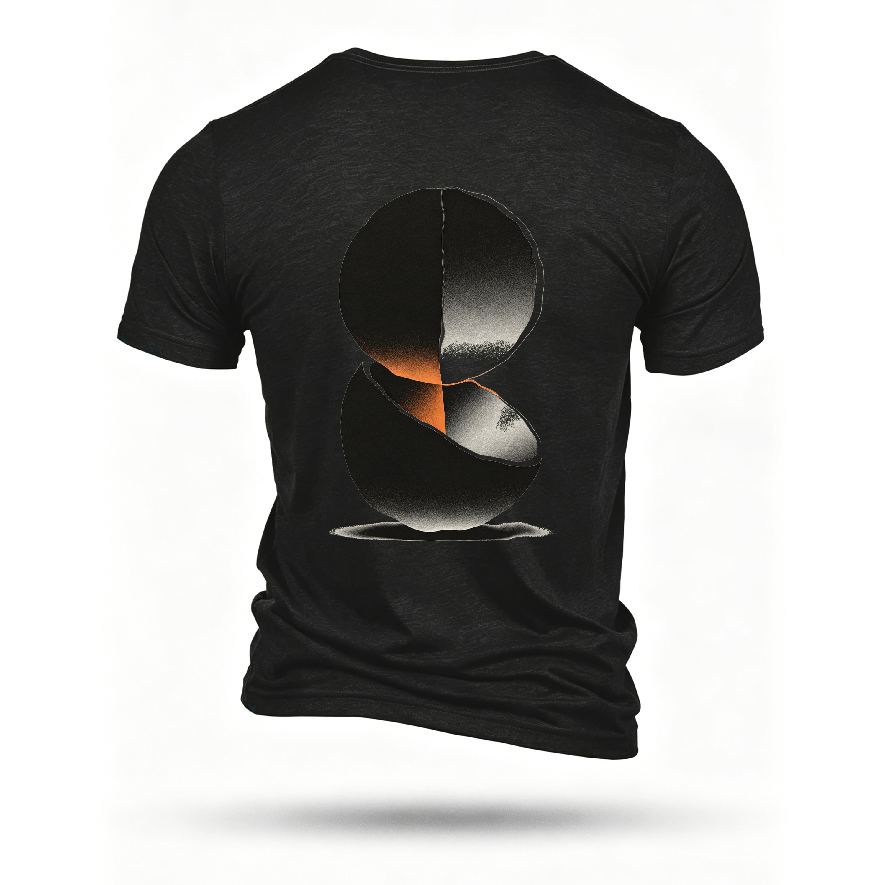 Black T-shirt, back print