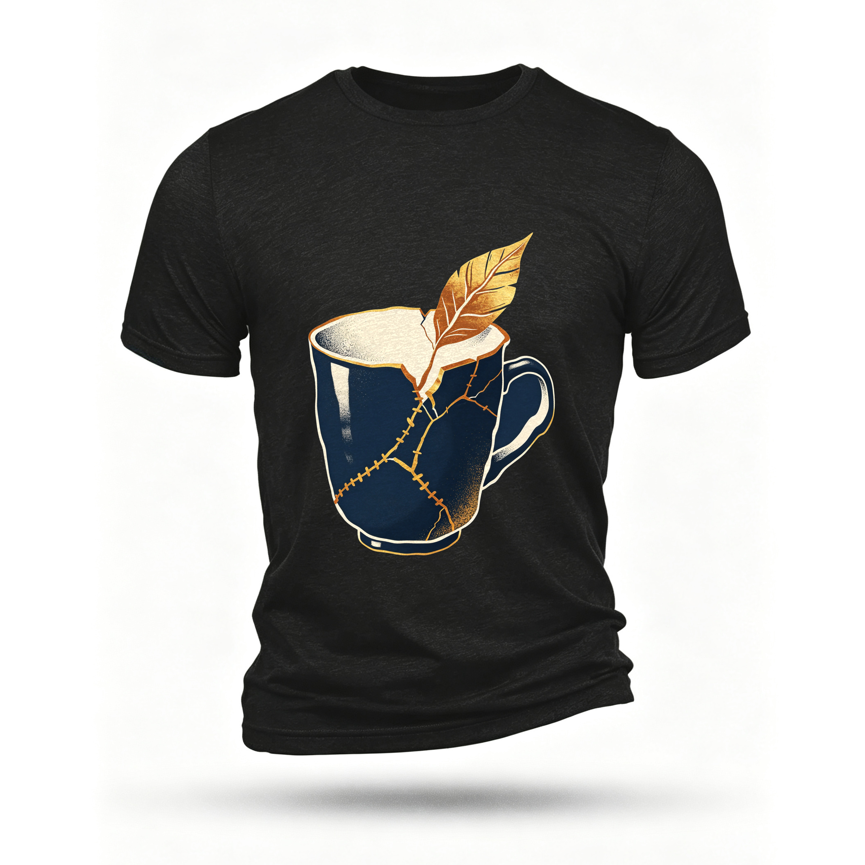 Black T-shirt, front print