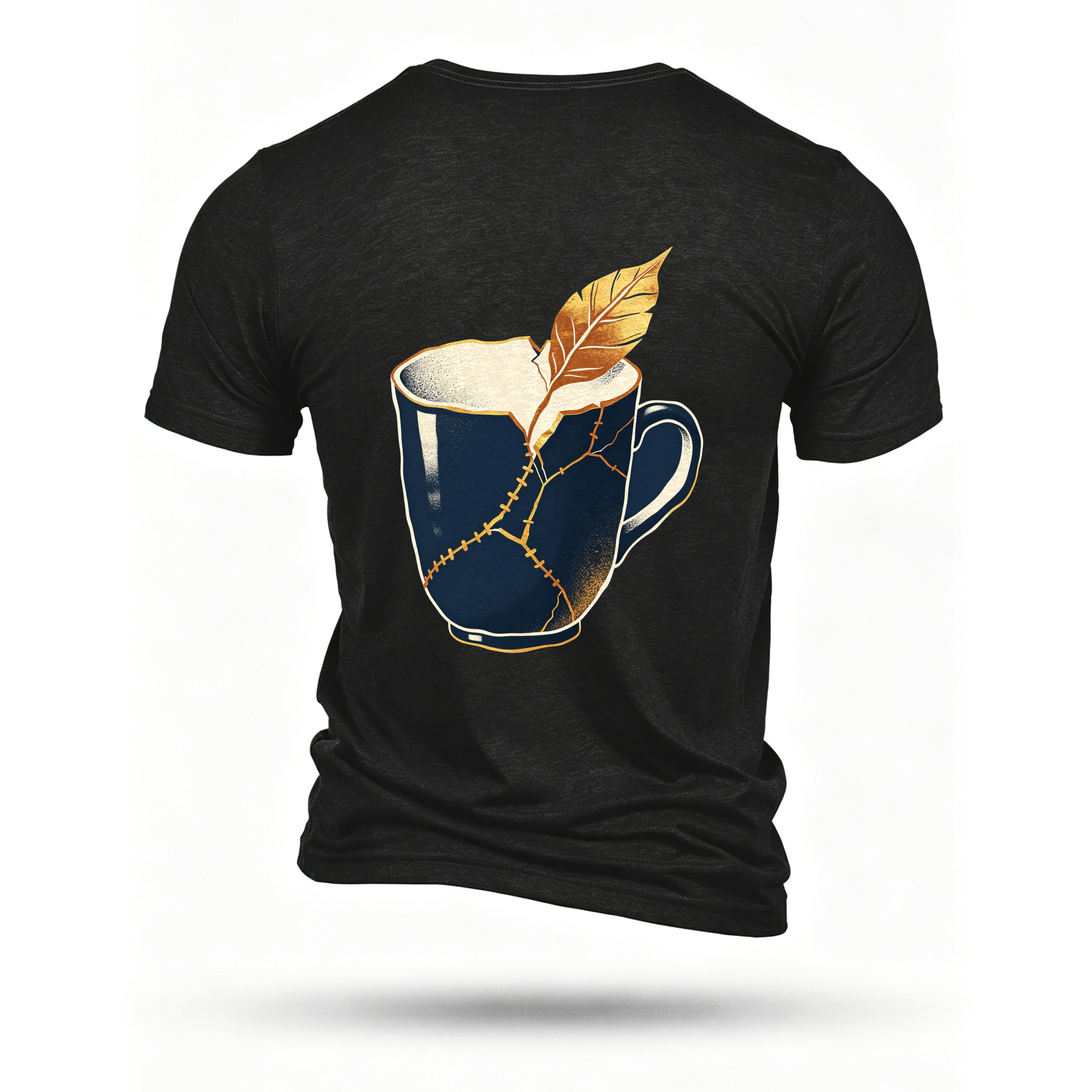 Black T-shirt, back print