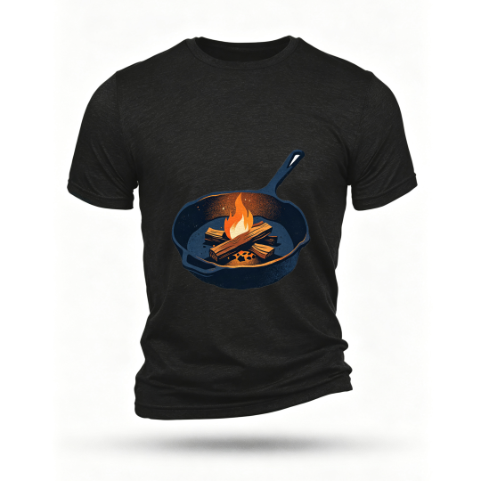 Black T-shirt, front print