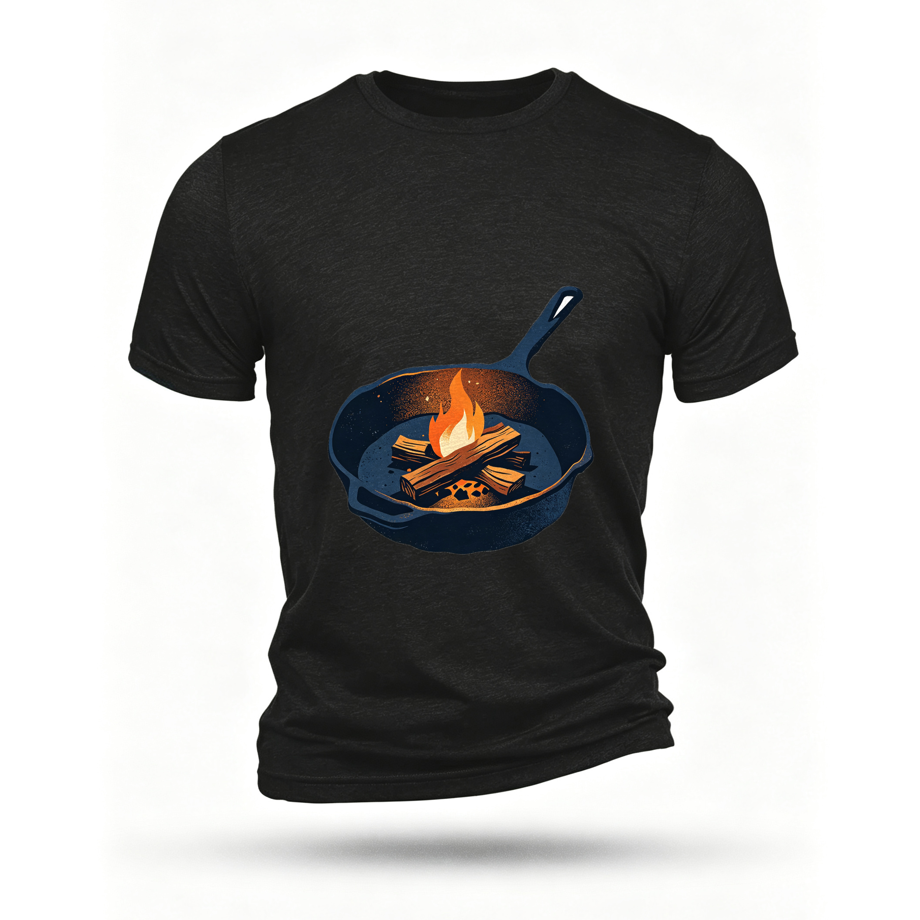 Black T-shirt, front print