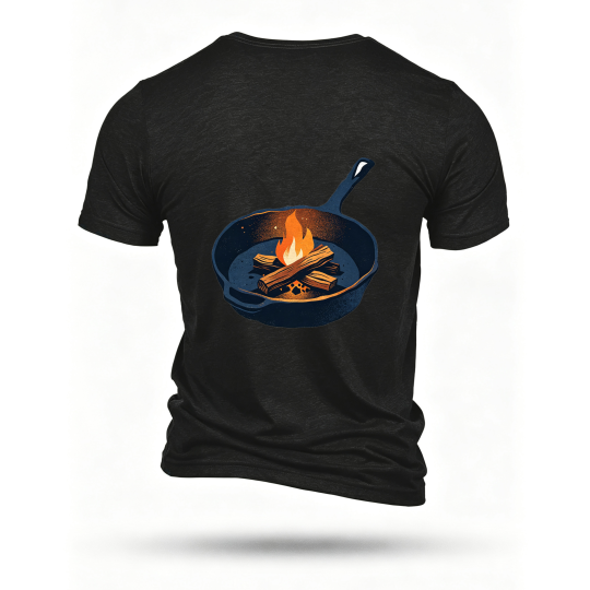 Black T-shirt, back print