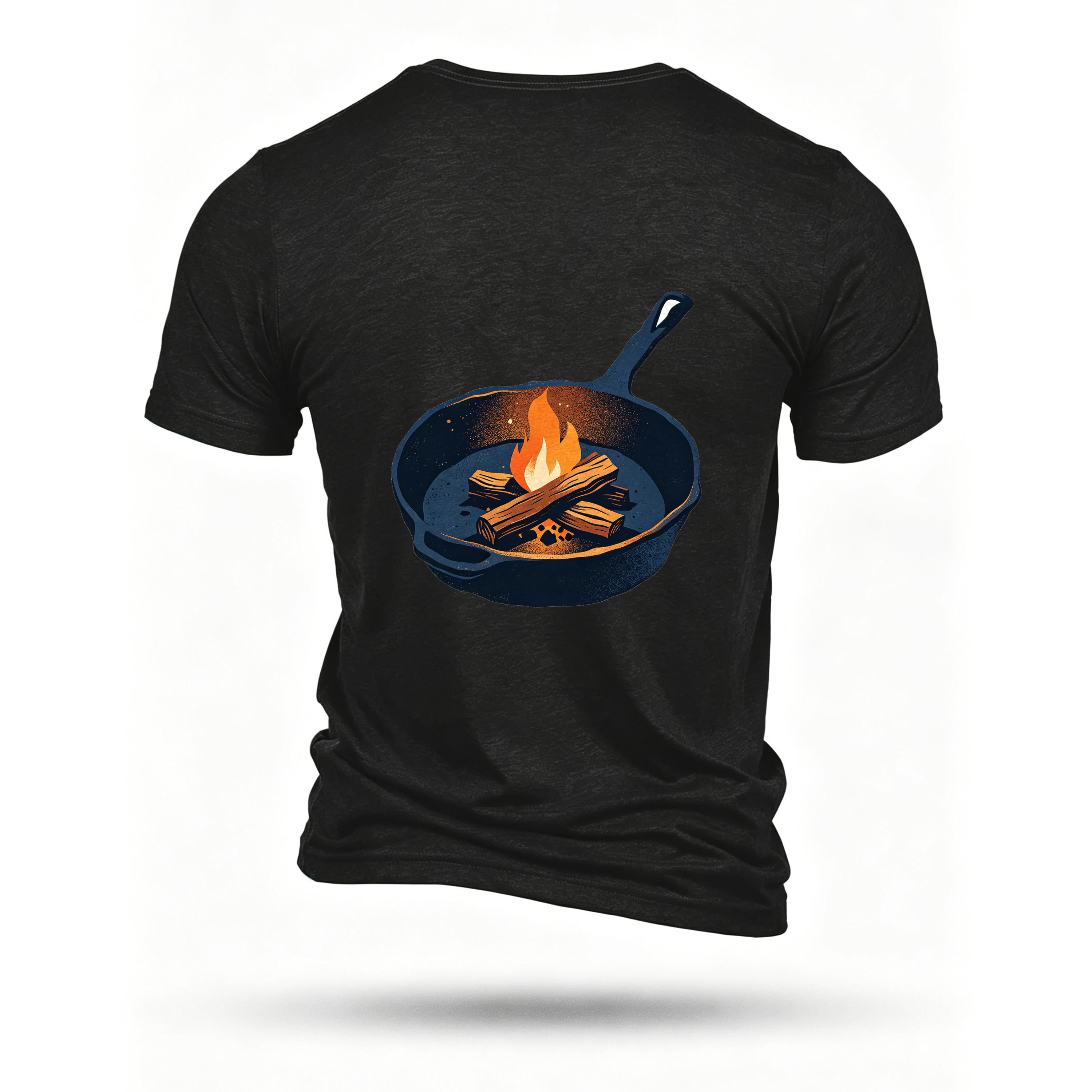 Black T-shirt, back print
