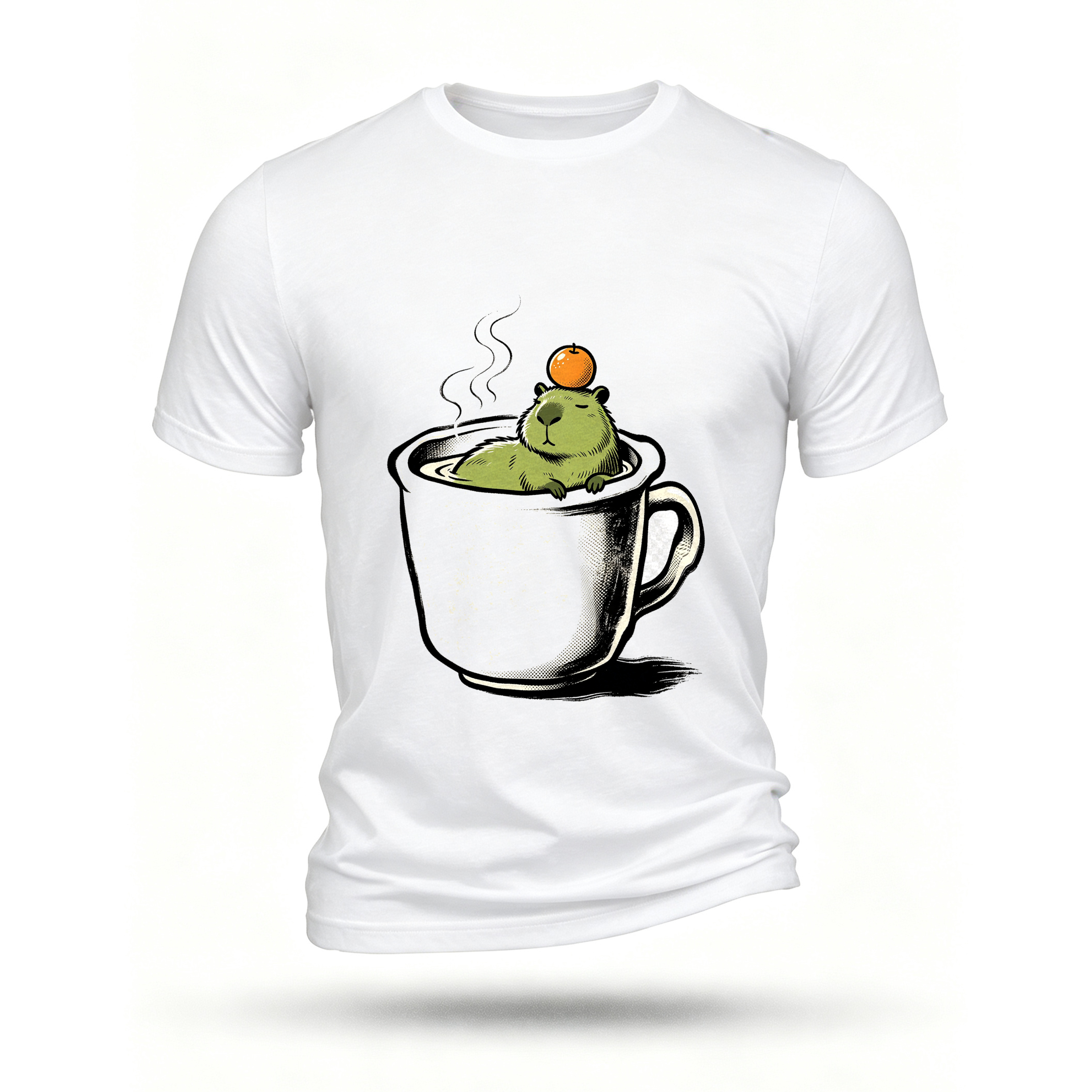 White T-shirt, front print