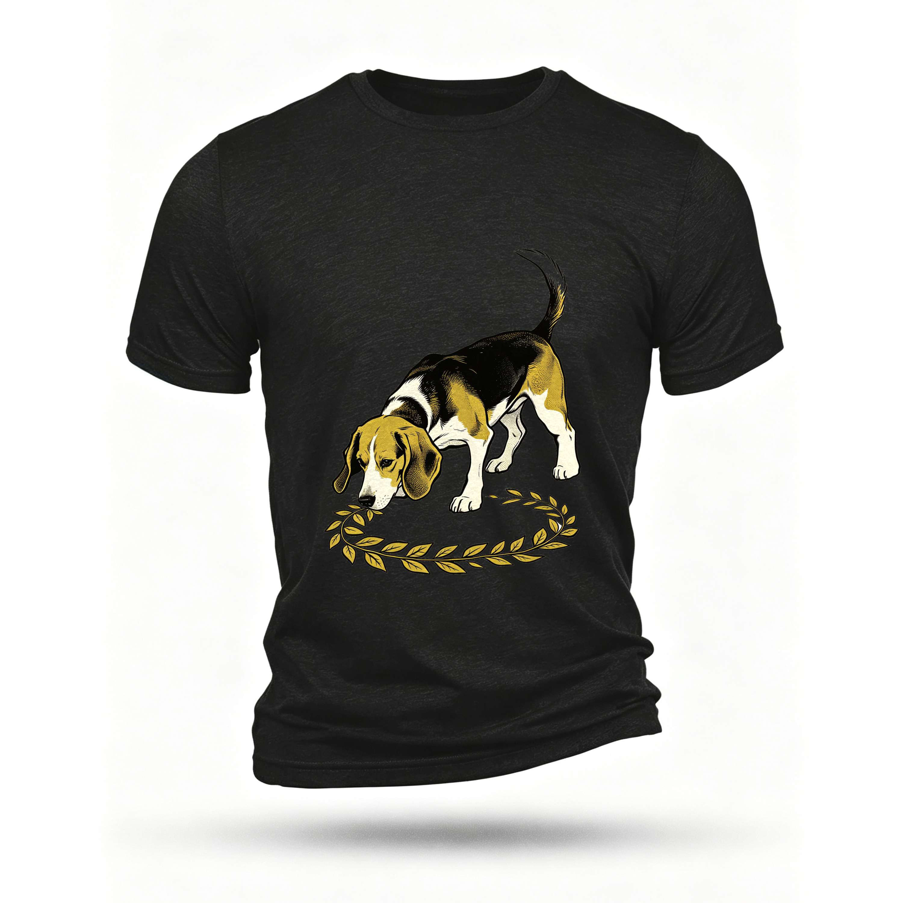 Black T-shirt, front print