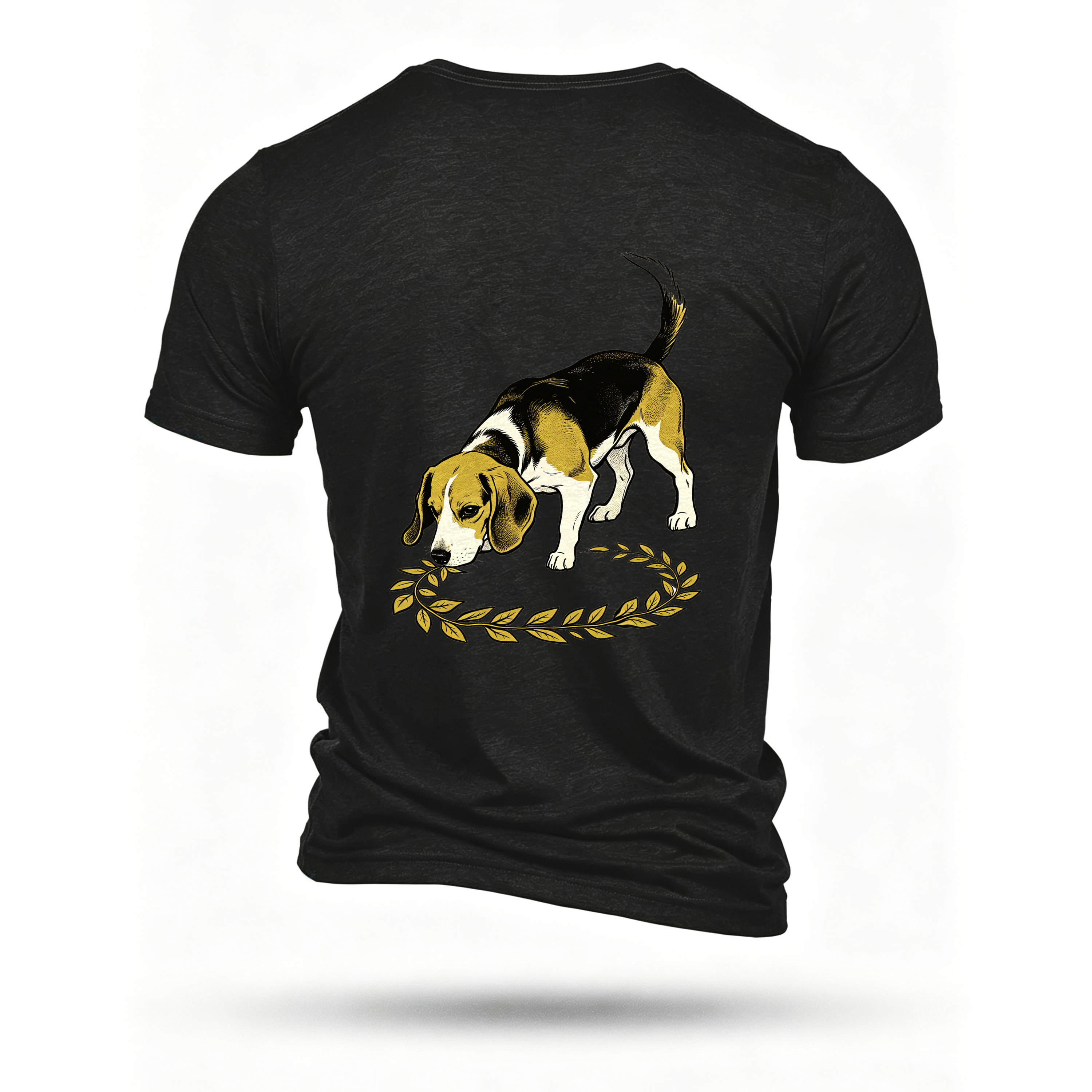 Black T-shirt, back print