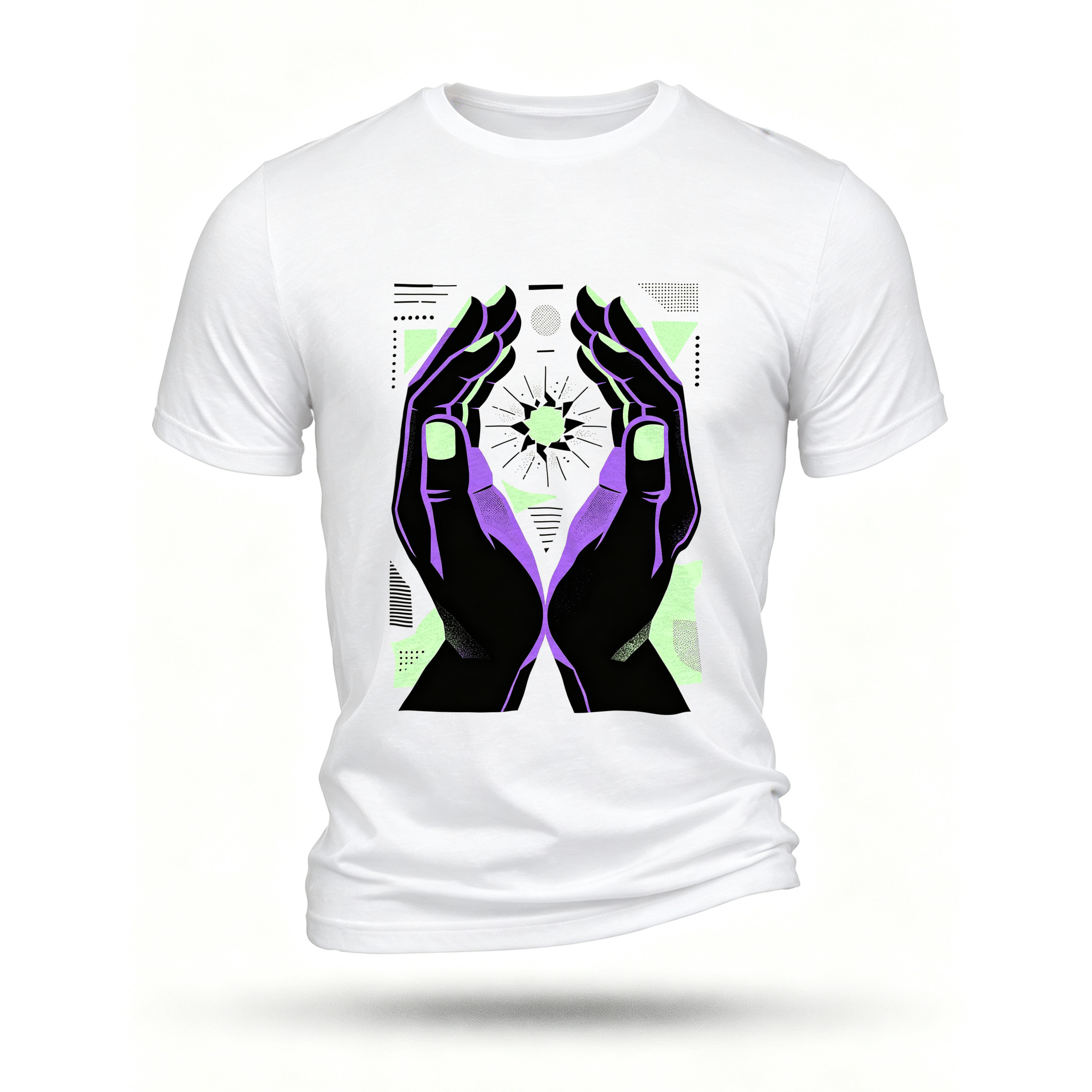 White T-shirt, front print