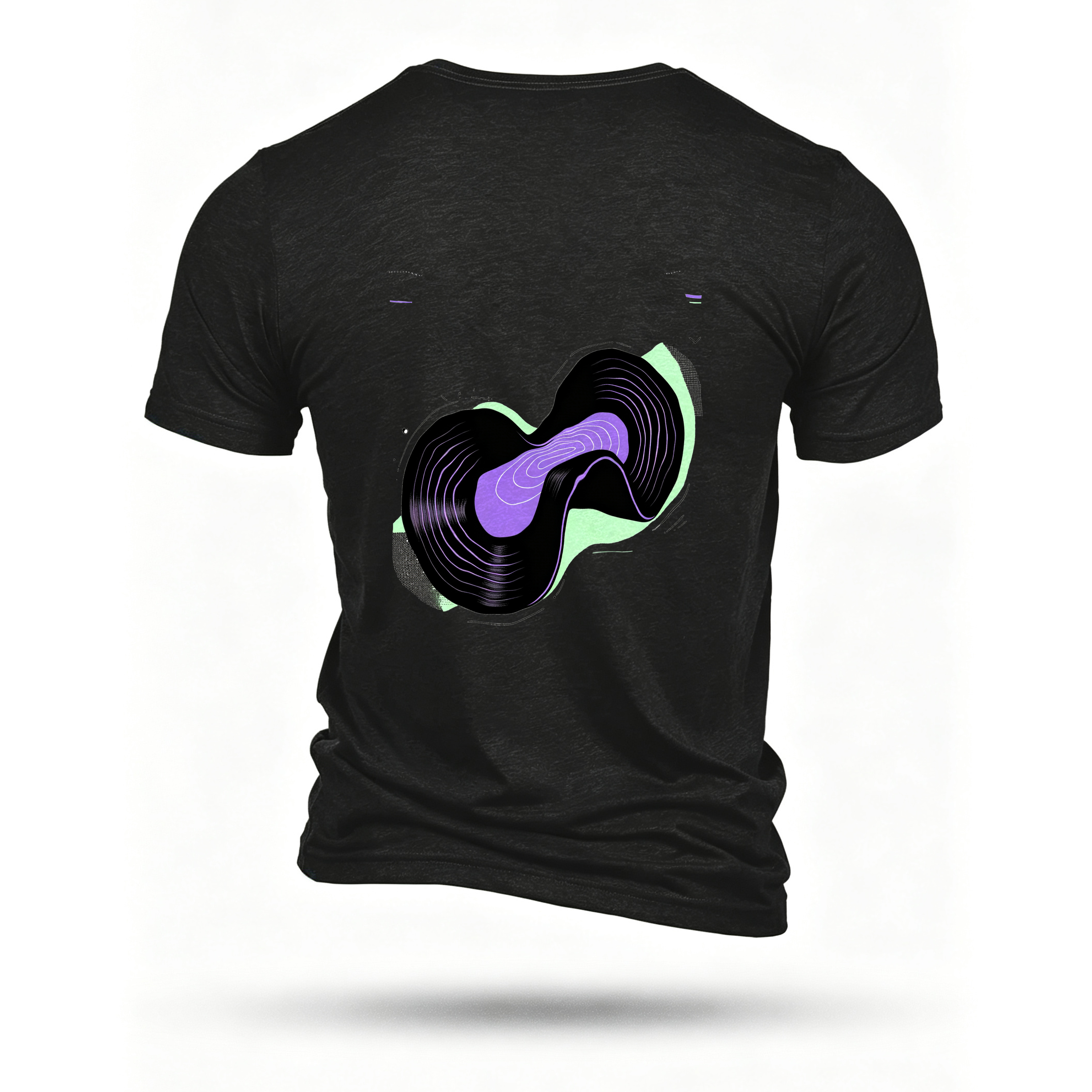 Black T-shirt, back print