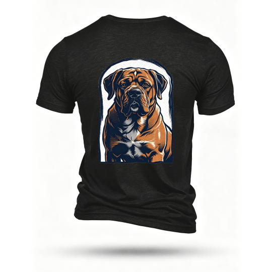 Black T-shirt, back print