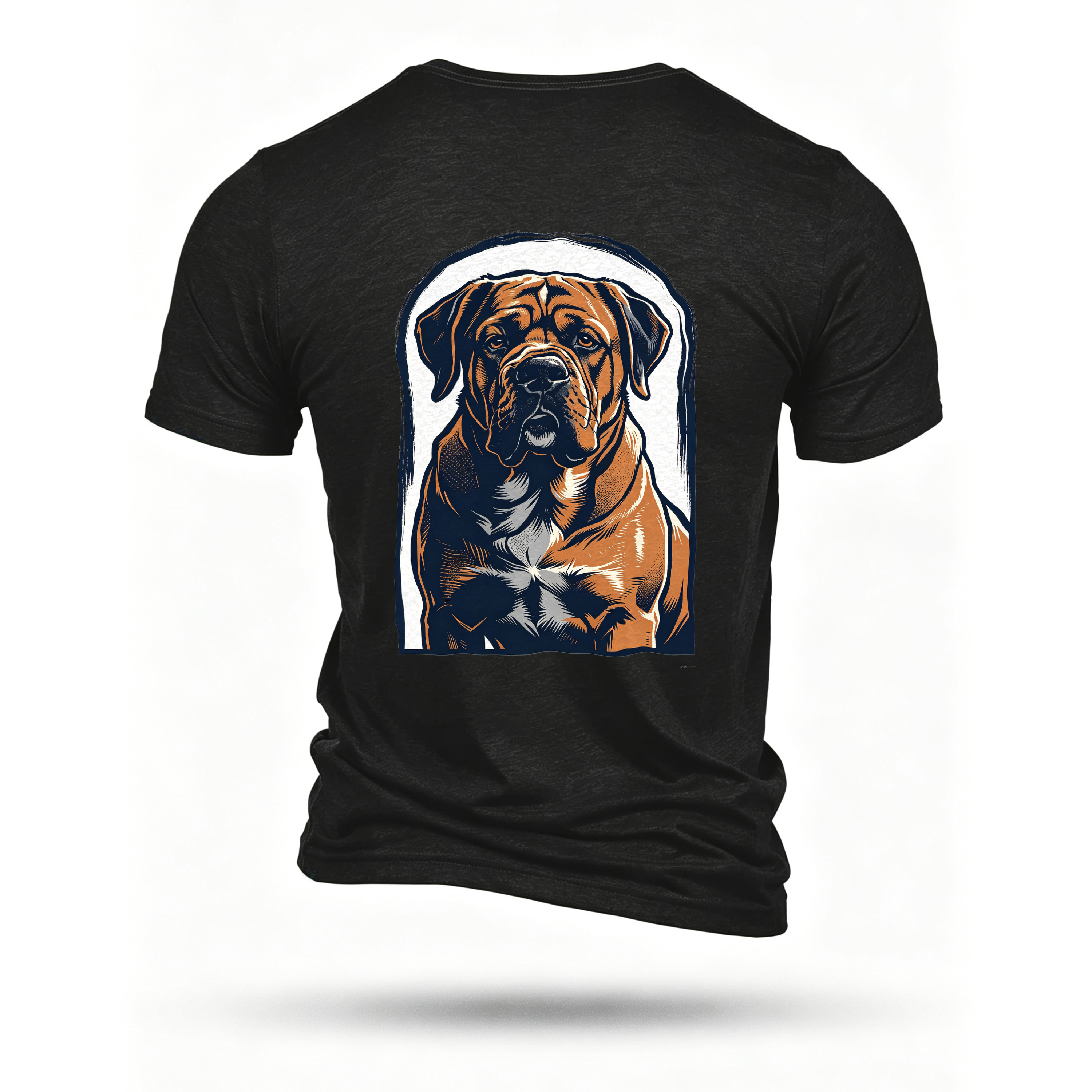 Black T-shirt, back print