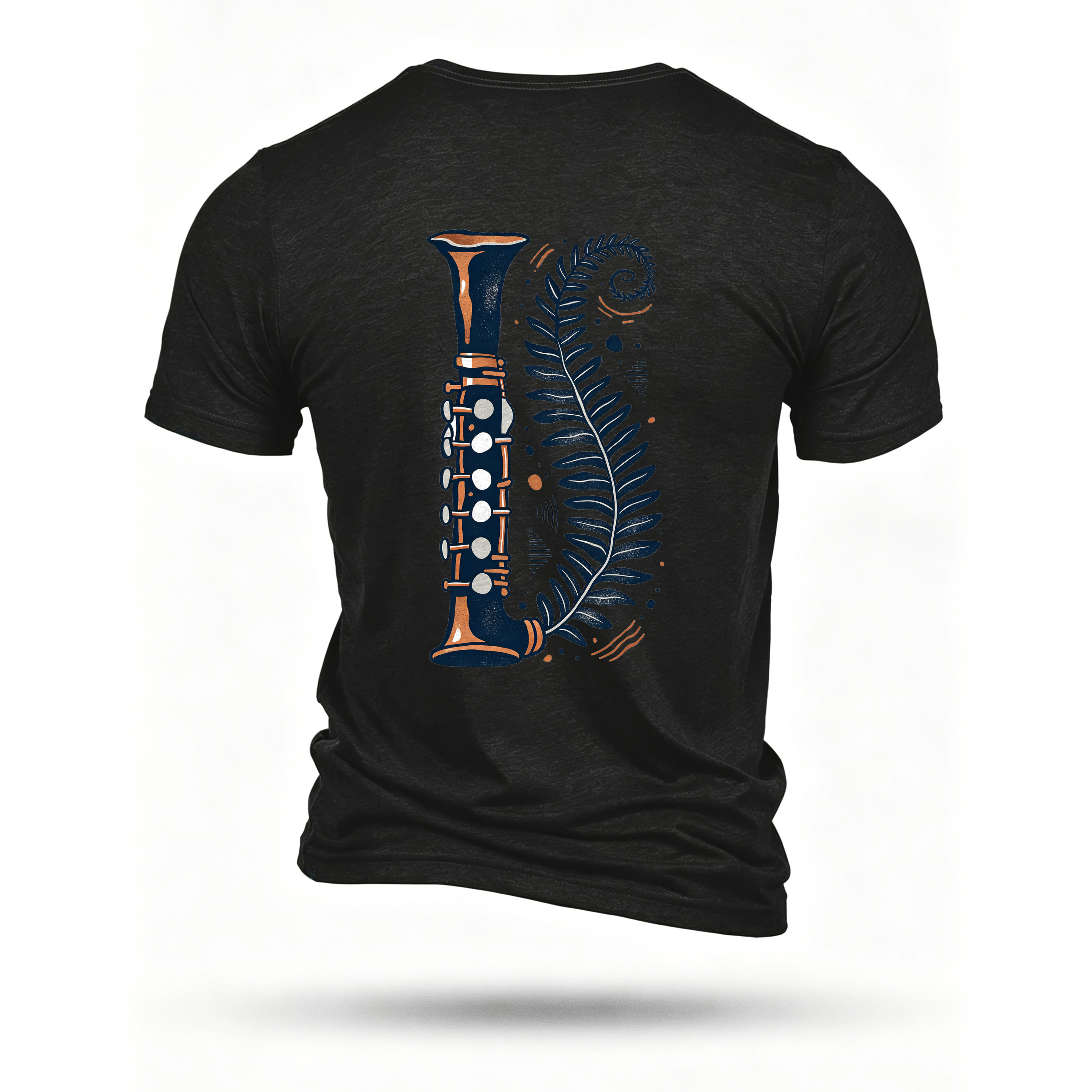 Black T-shirt, back print