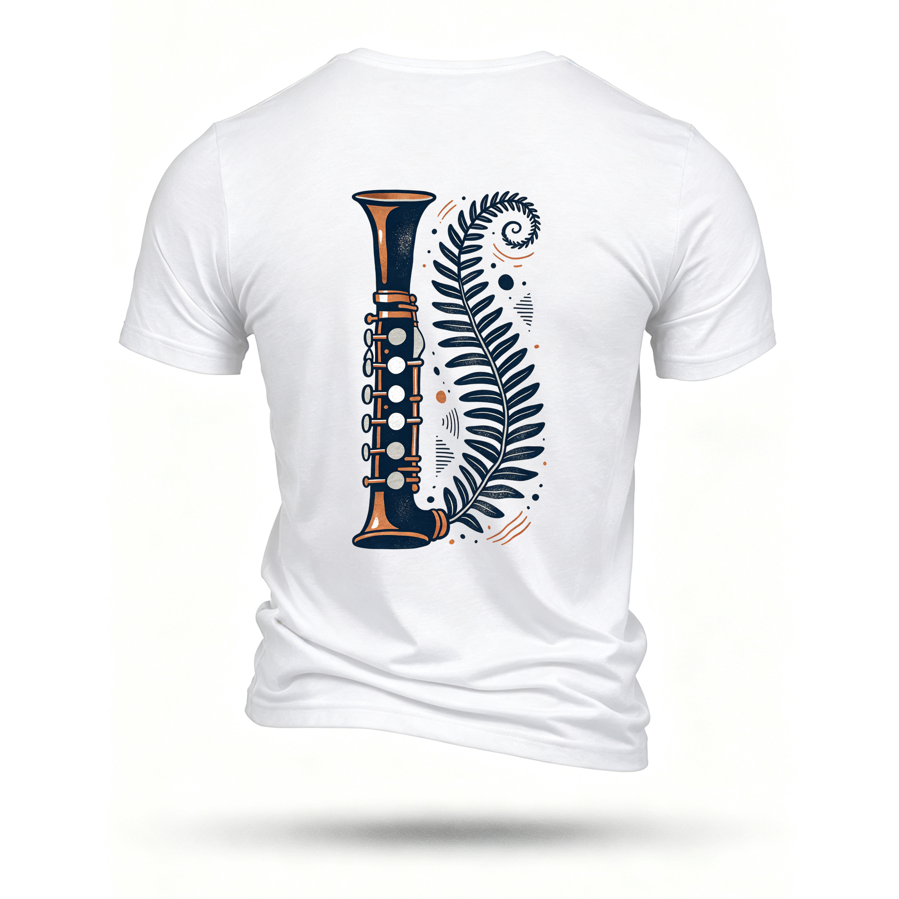 White T-shirt, back print