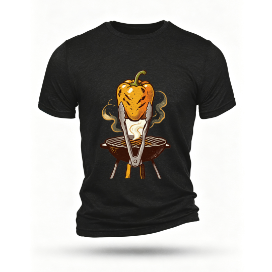 Black T-shirt, front print