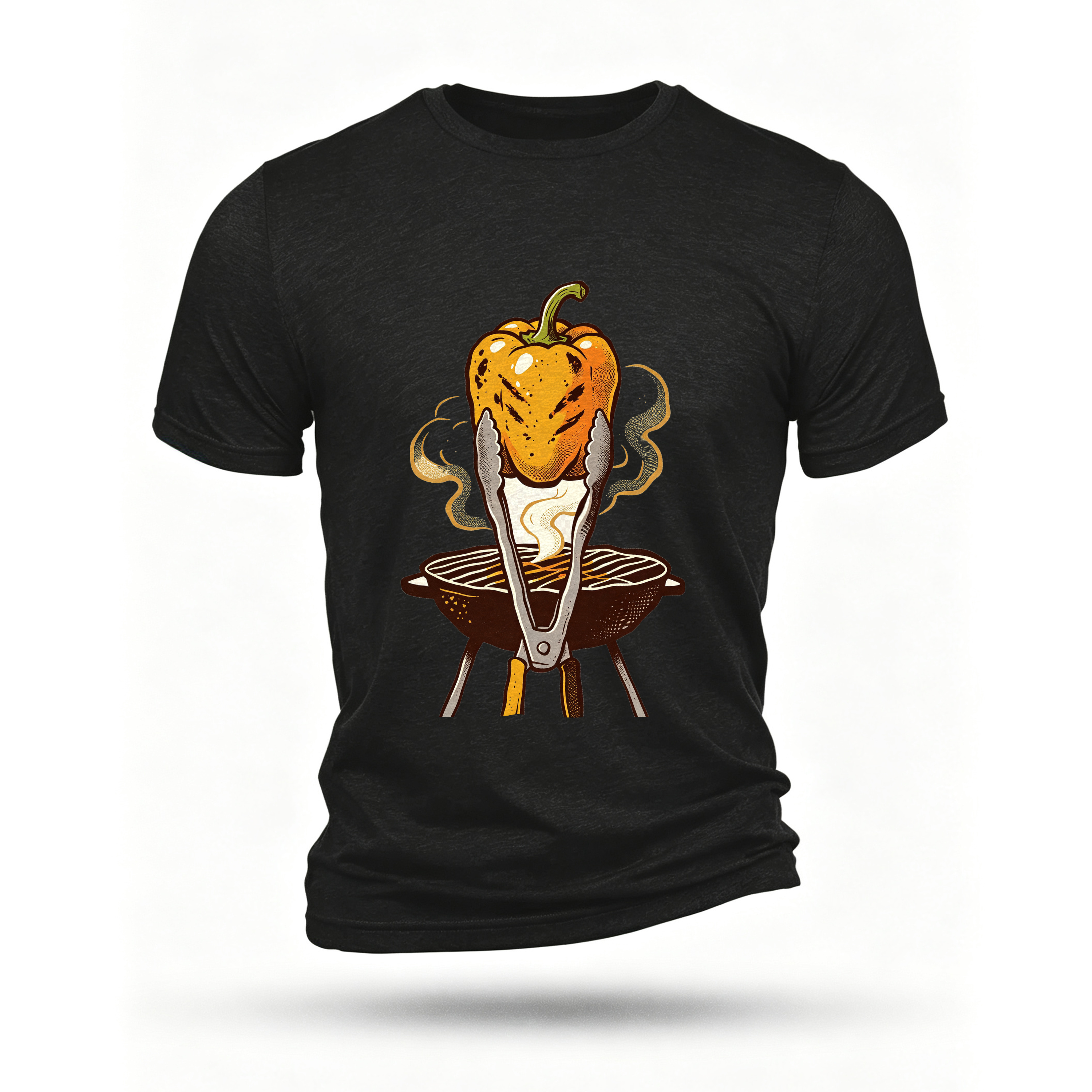 Black T-shirt, front print