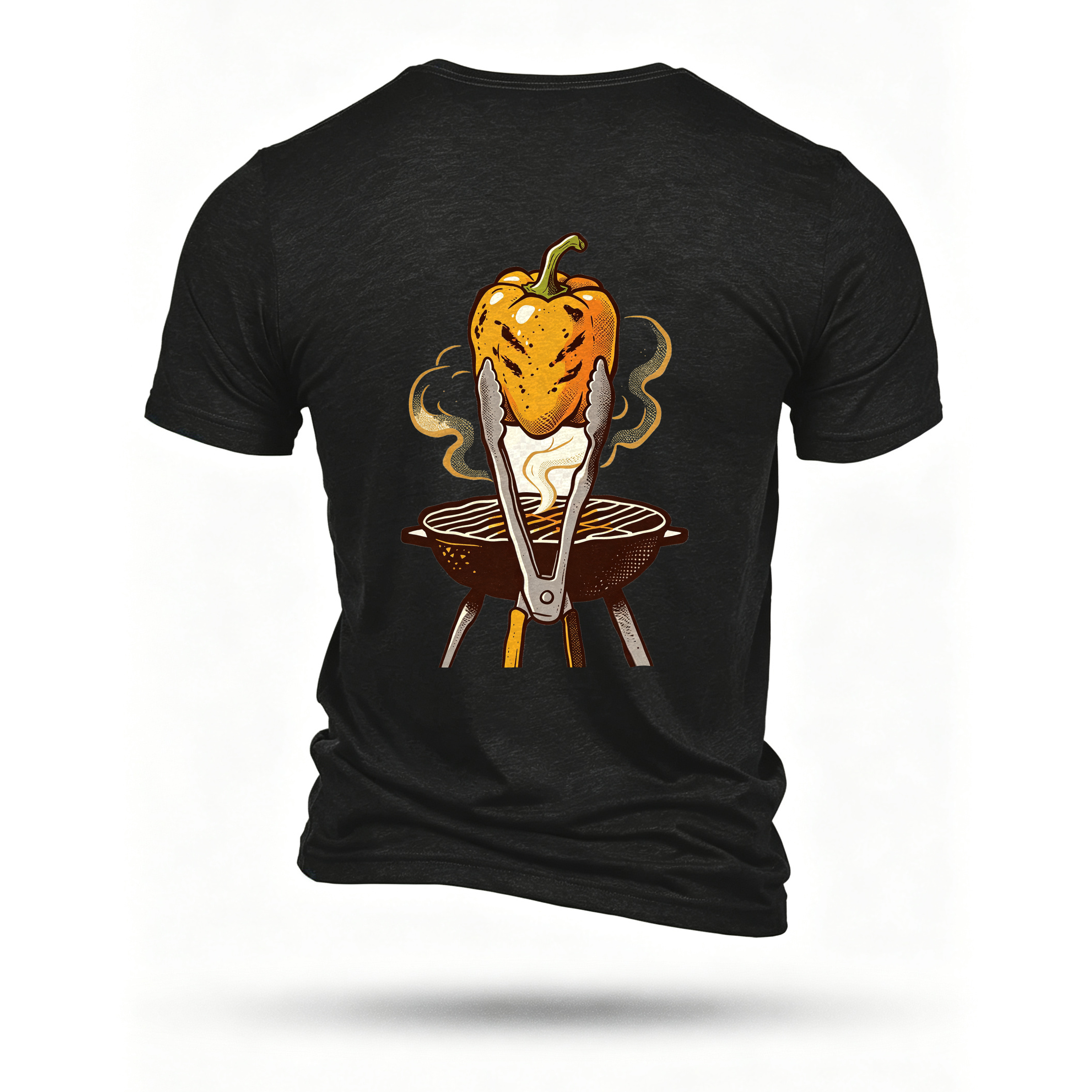 Black T-shirt, back print