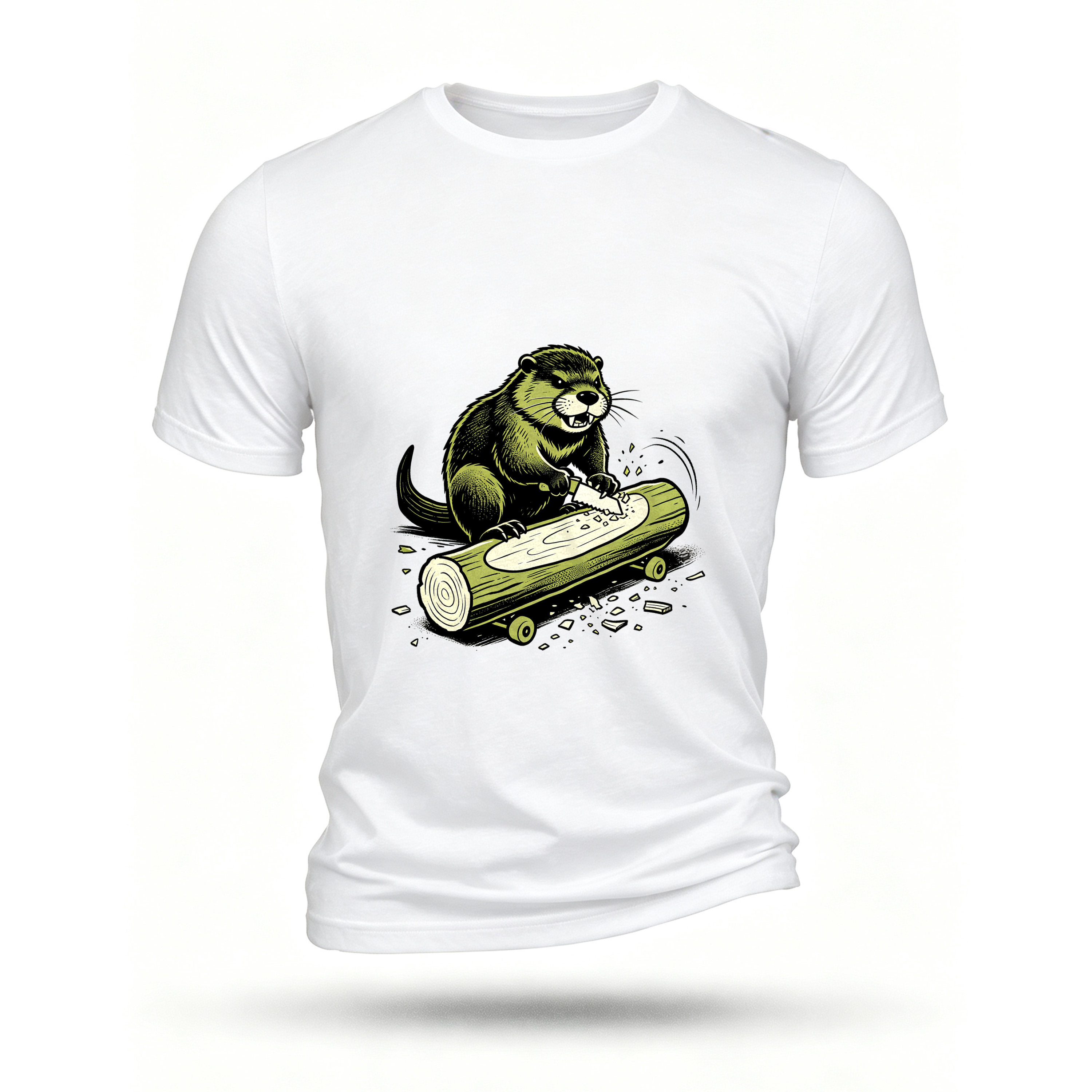 White T-shirt, front print