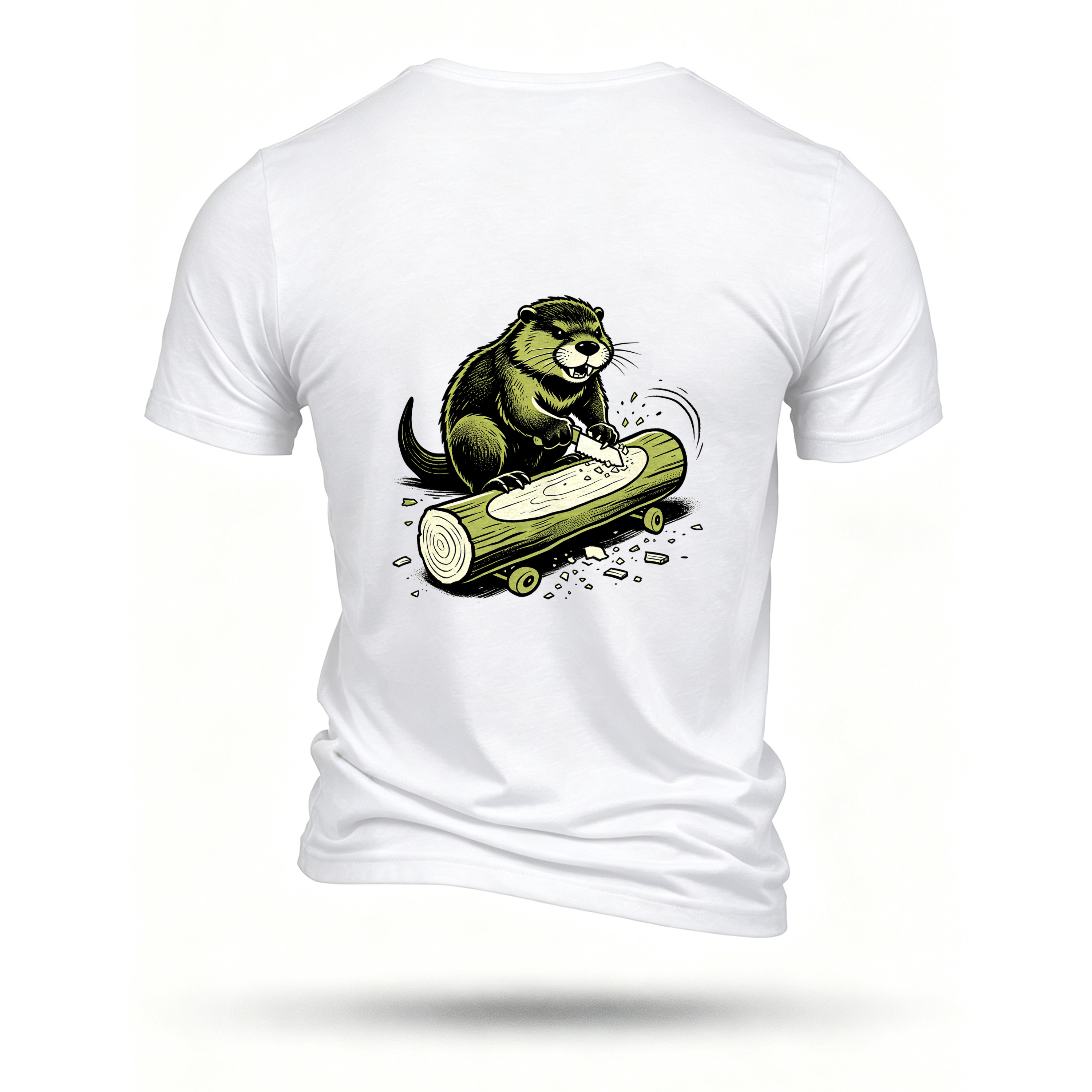 White T-shirt, back print