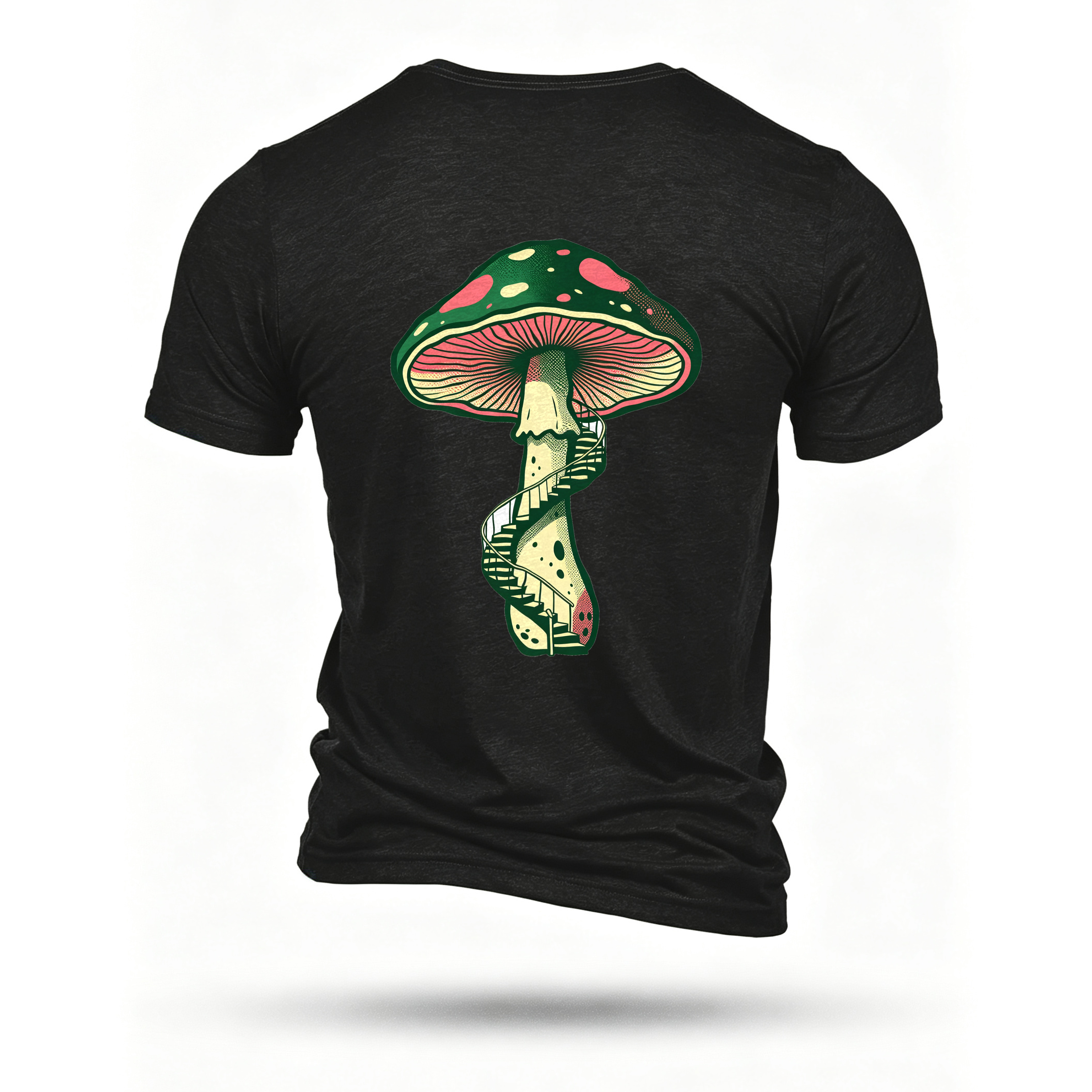 Black T-shirt, back print