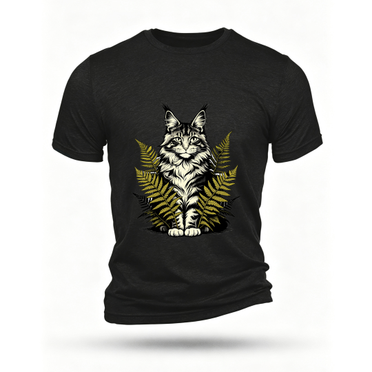Black T-shirt, front print
