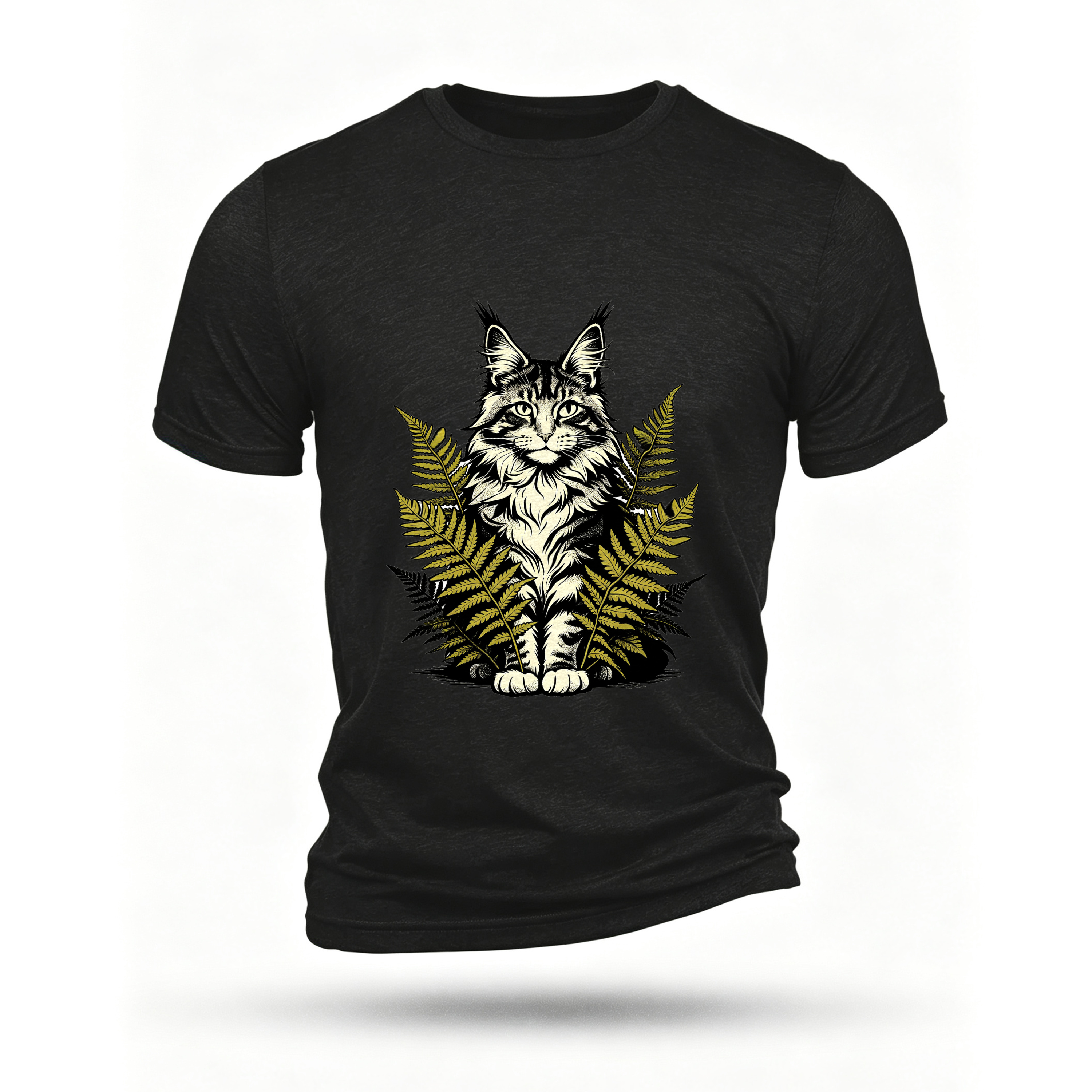 Black T-shirt, front print