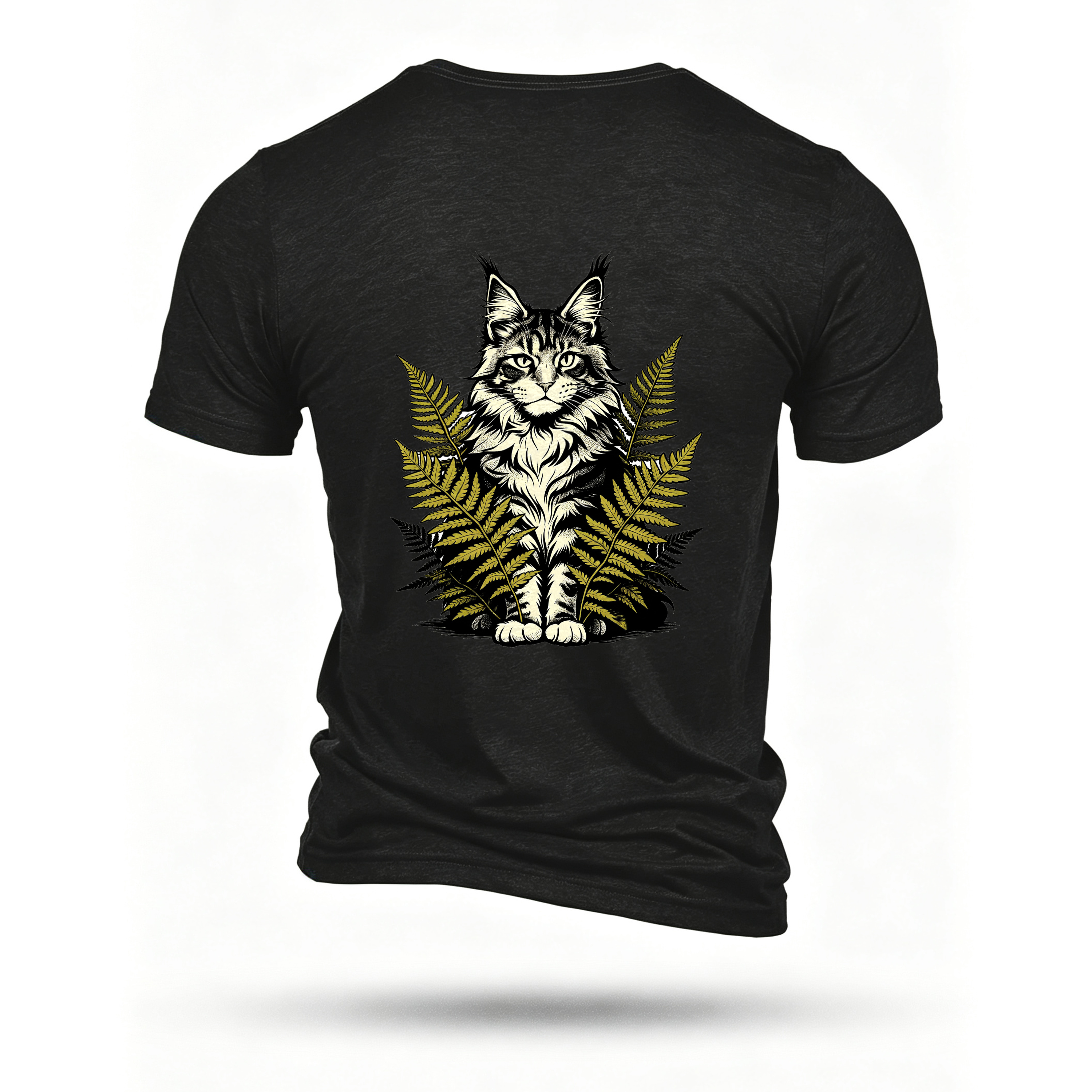Black T-shirt, back print