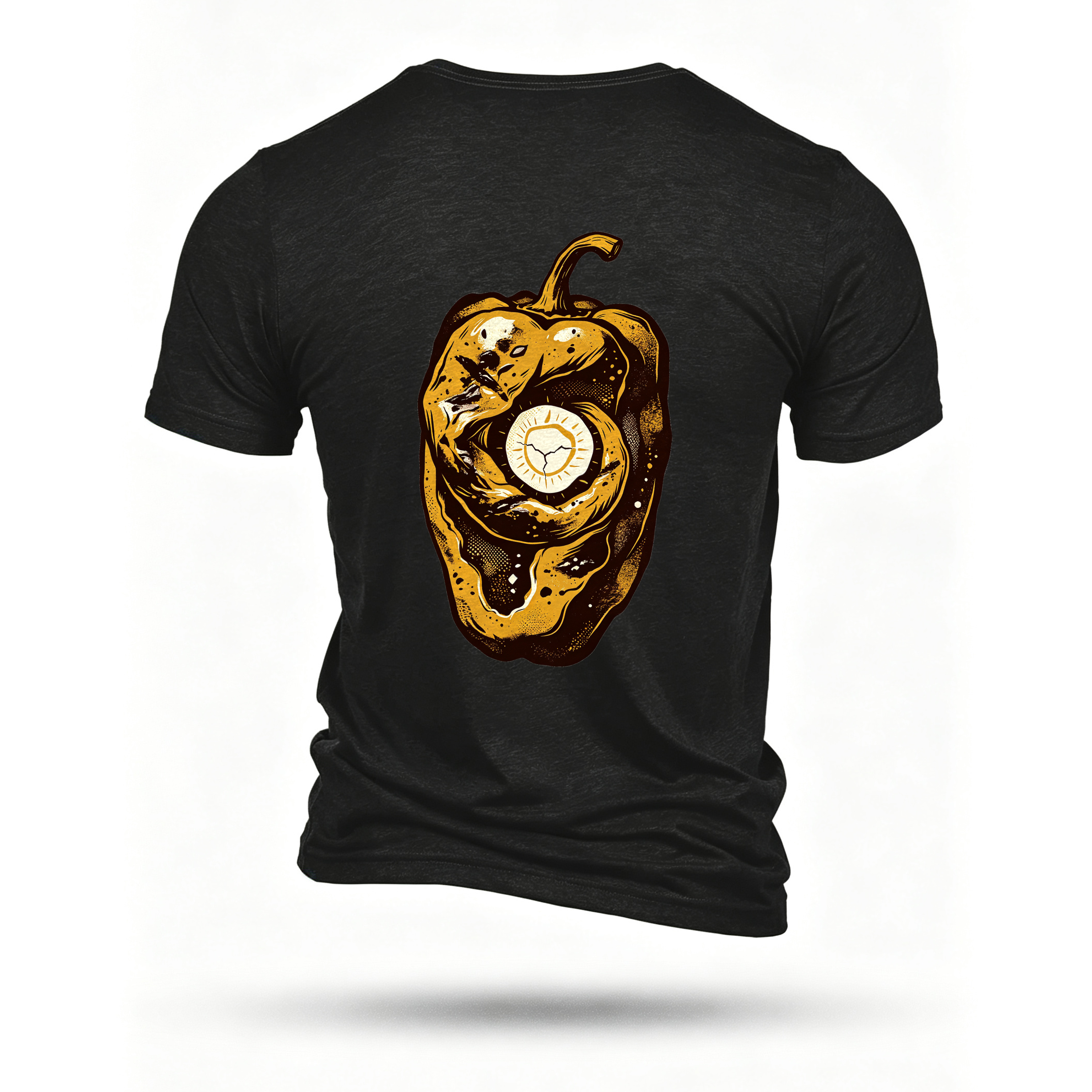 Black T-shirt, back print