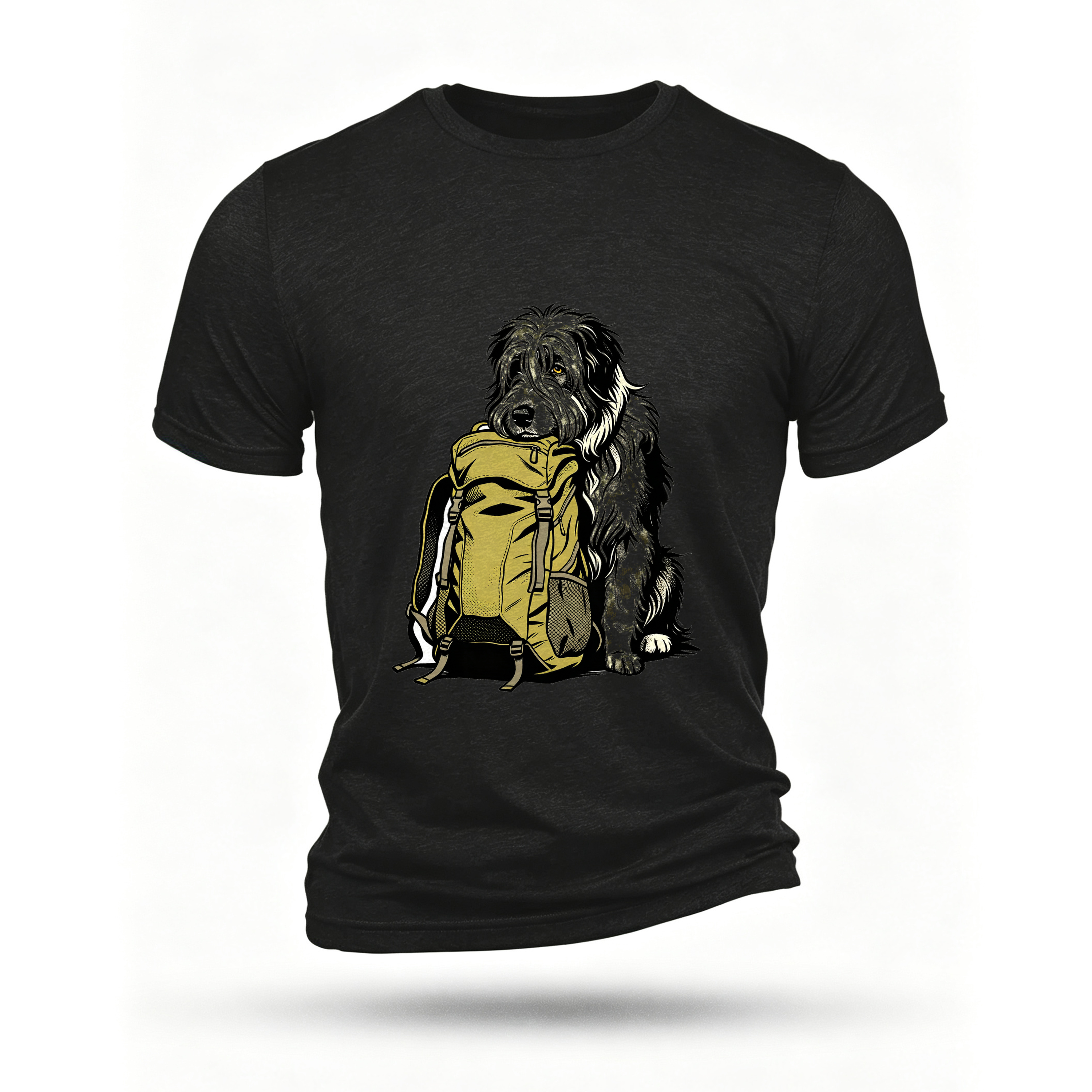 Black T-shirt, front print