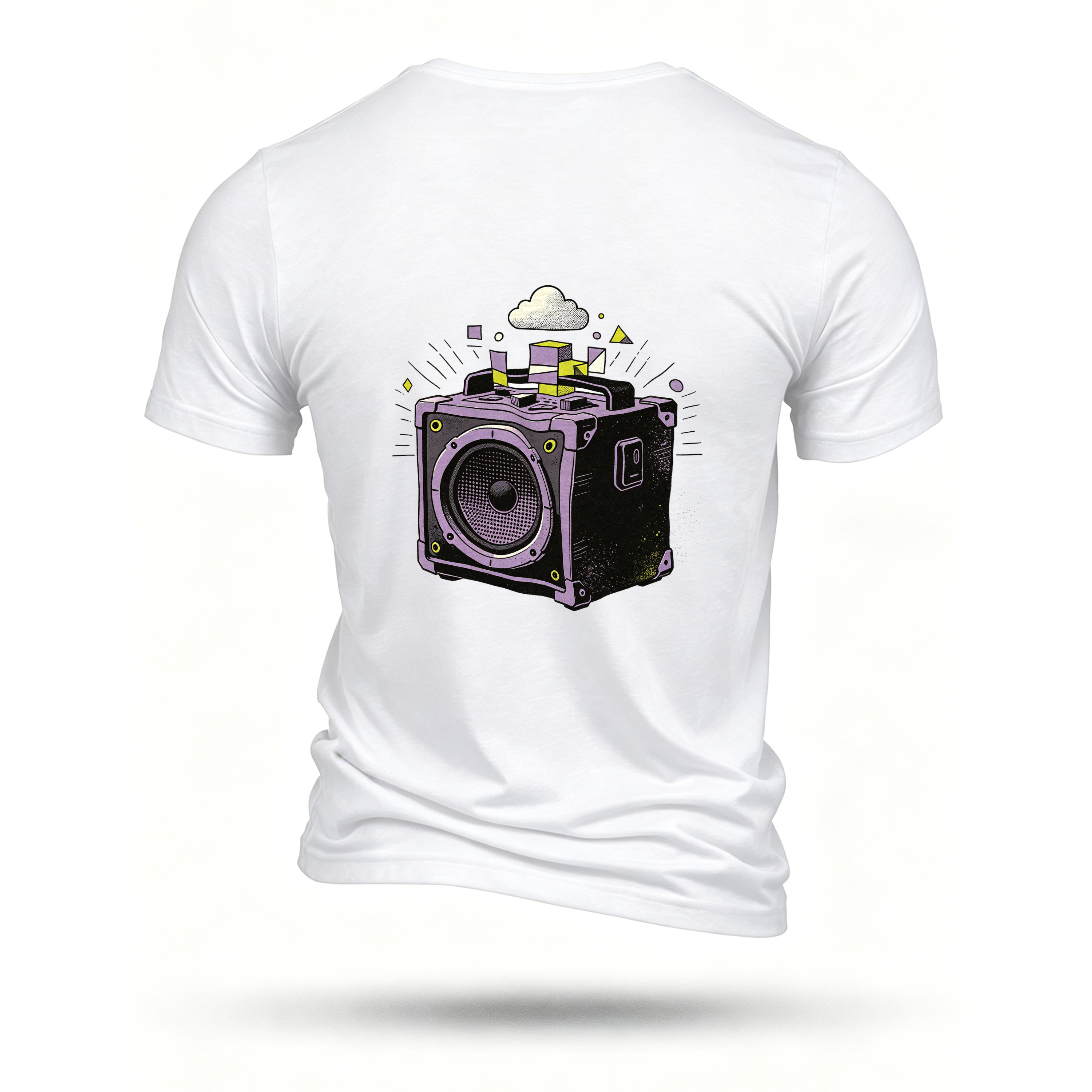 White T-shirt, back print