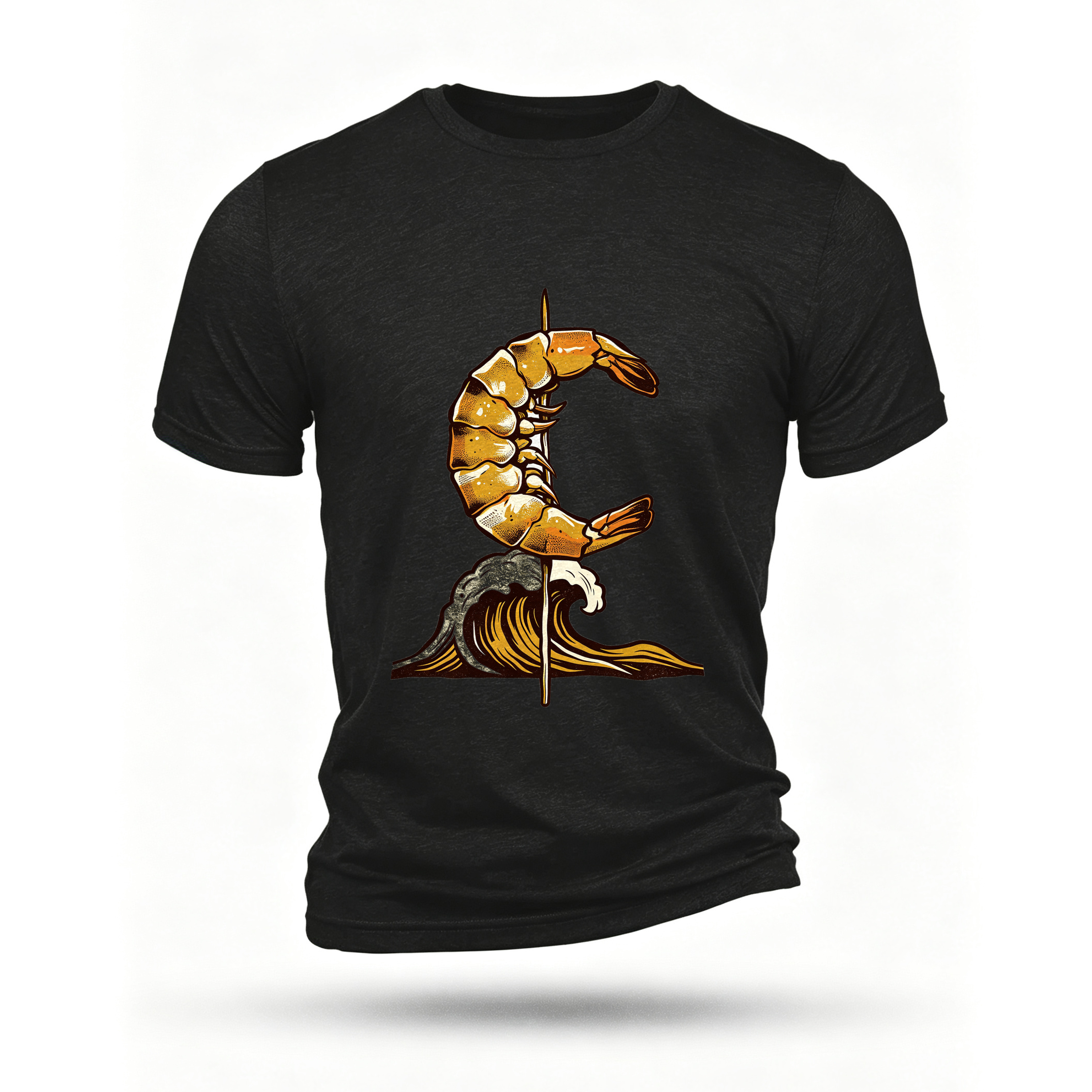 Black T-shirt, front print