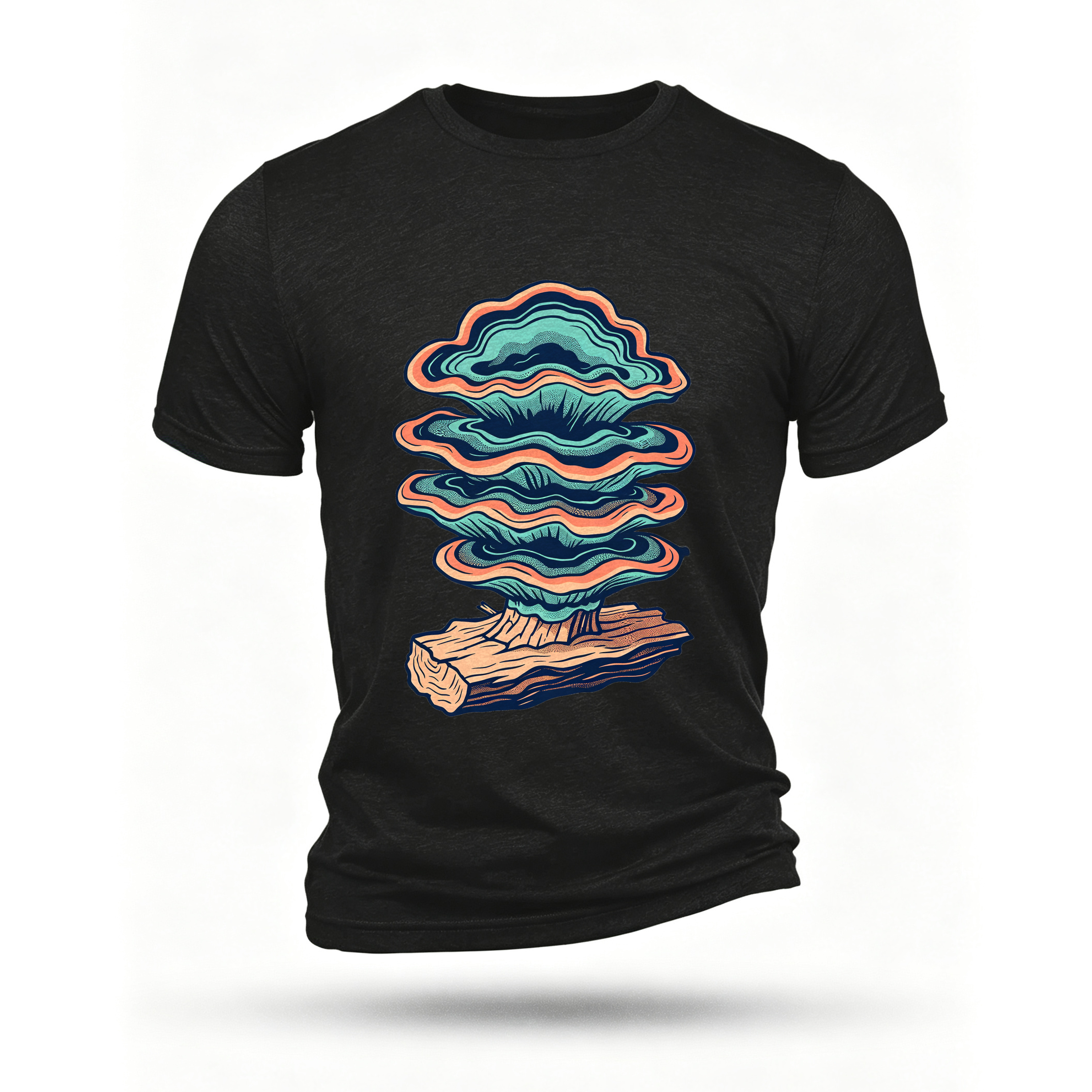 Black T-shirt, front print