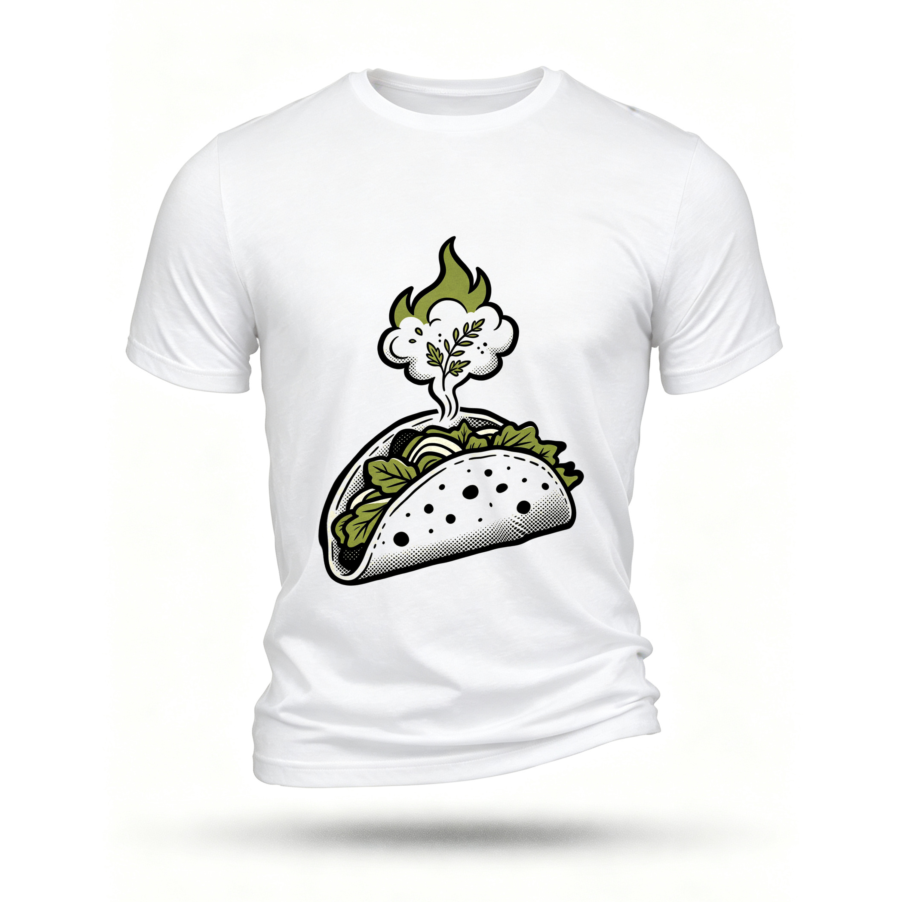 White T-shirt, front print