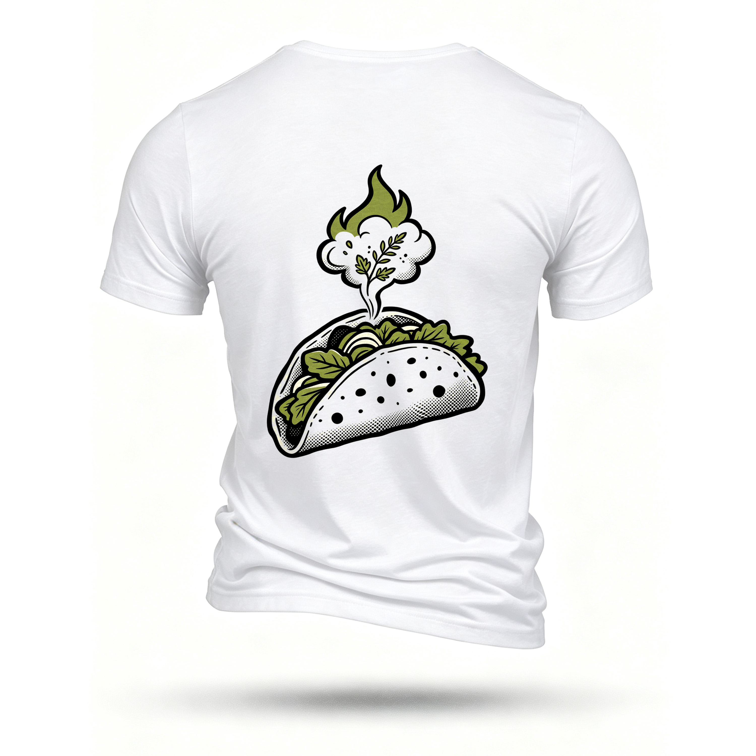 White T-shirt, back print