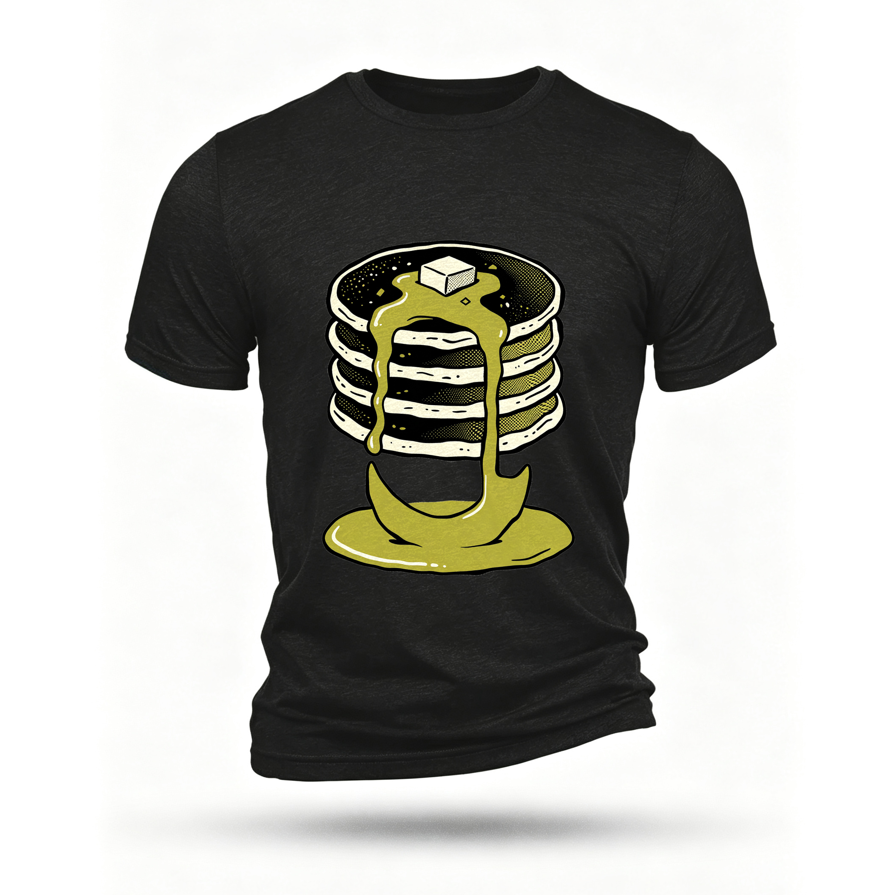 Black T-shirt, front print