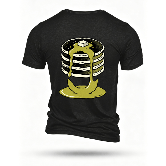 Black T-shirt, back print