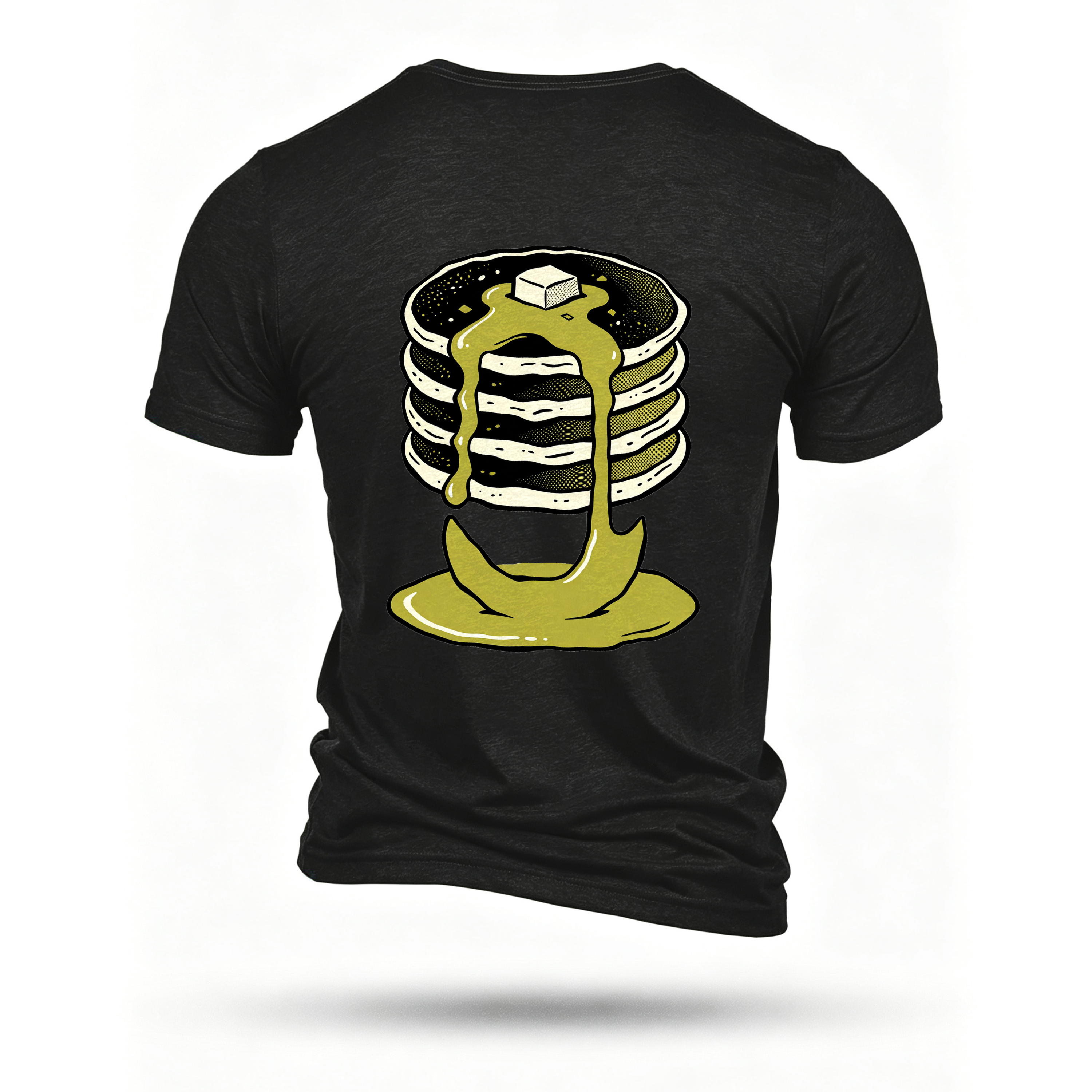 Black T-shirt, back print