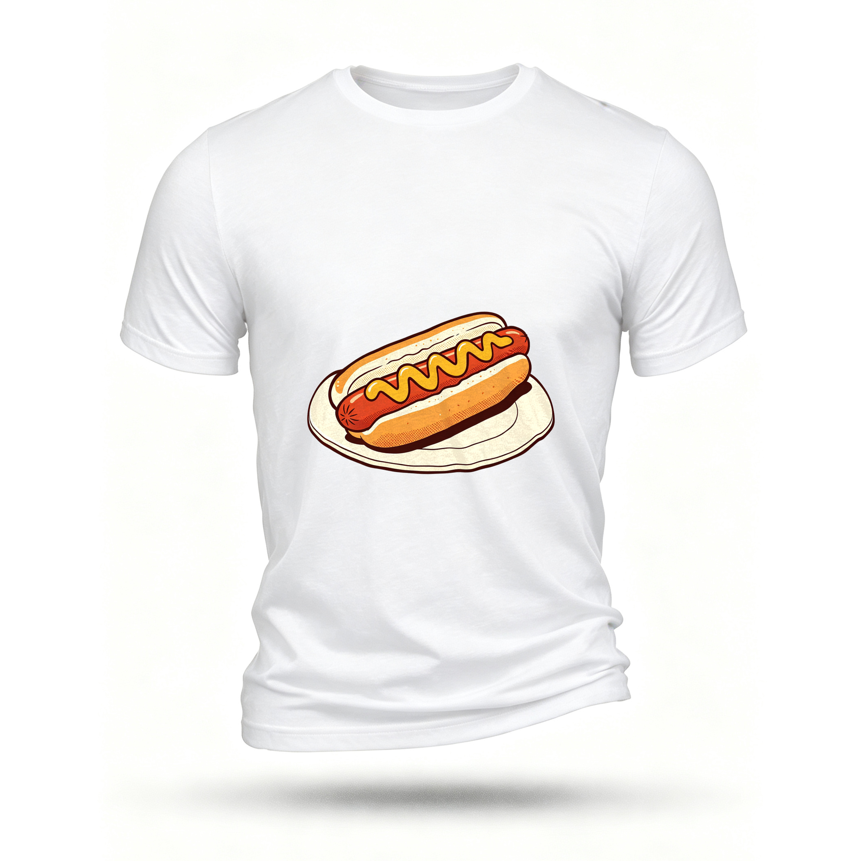 White T-shirt, front print