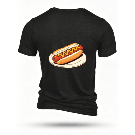 Black T-shirt, back print