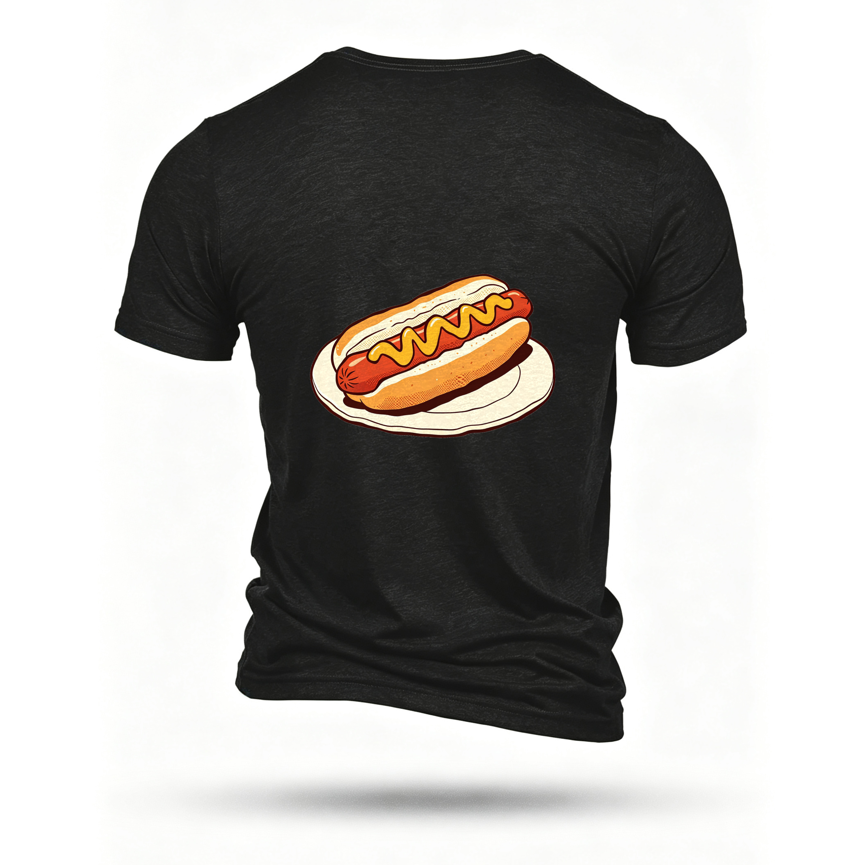 Black T-shirt, back print