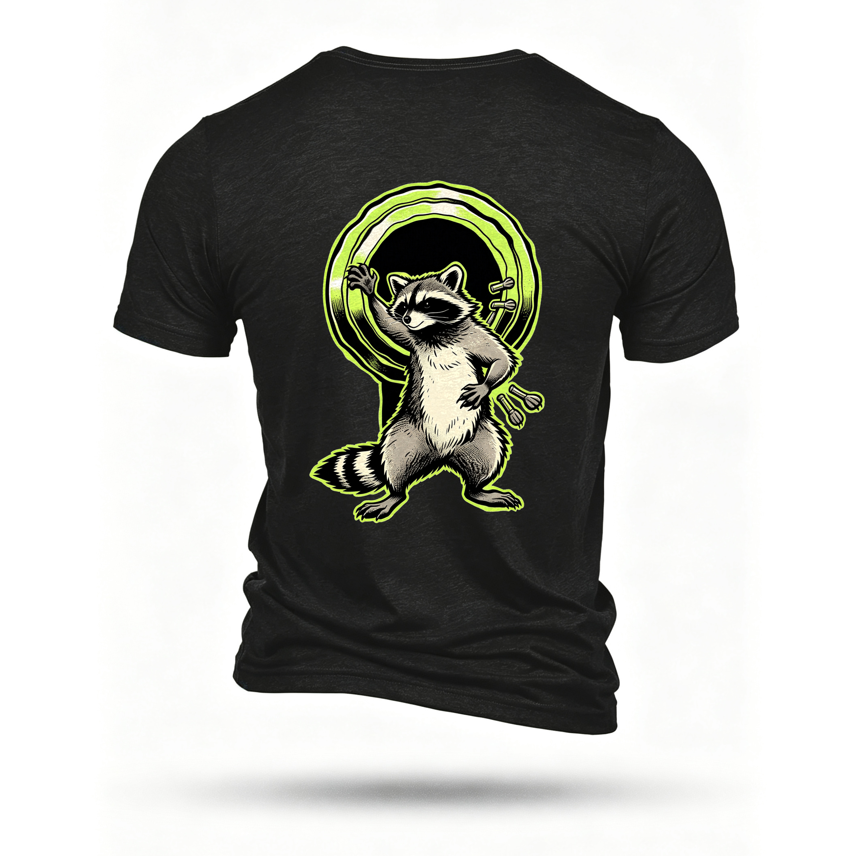 Black T-shirt, back print