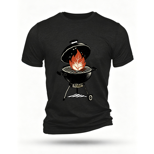 Black T-shirt, front print