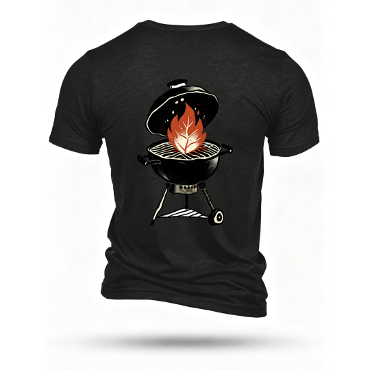 Black T-shirt, back print