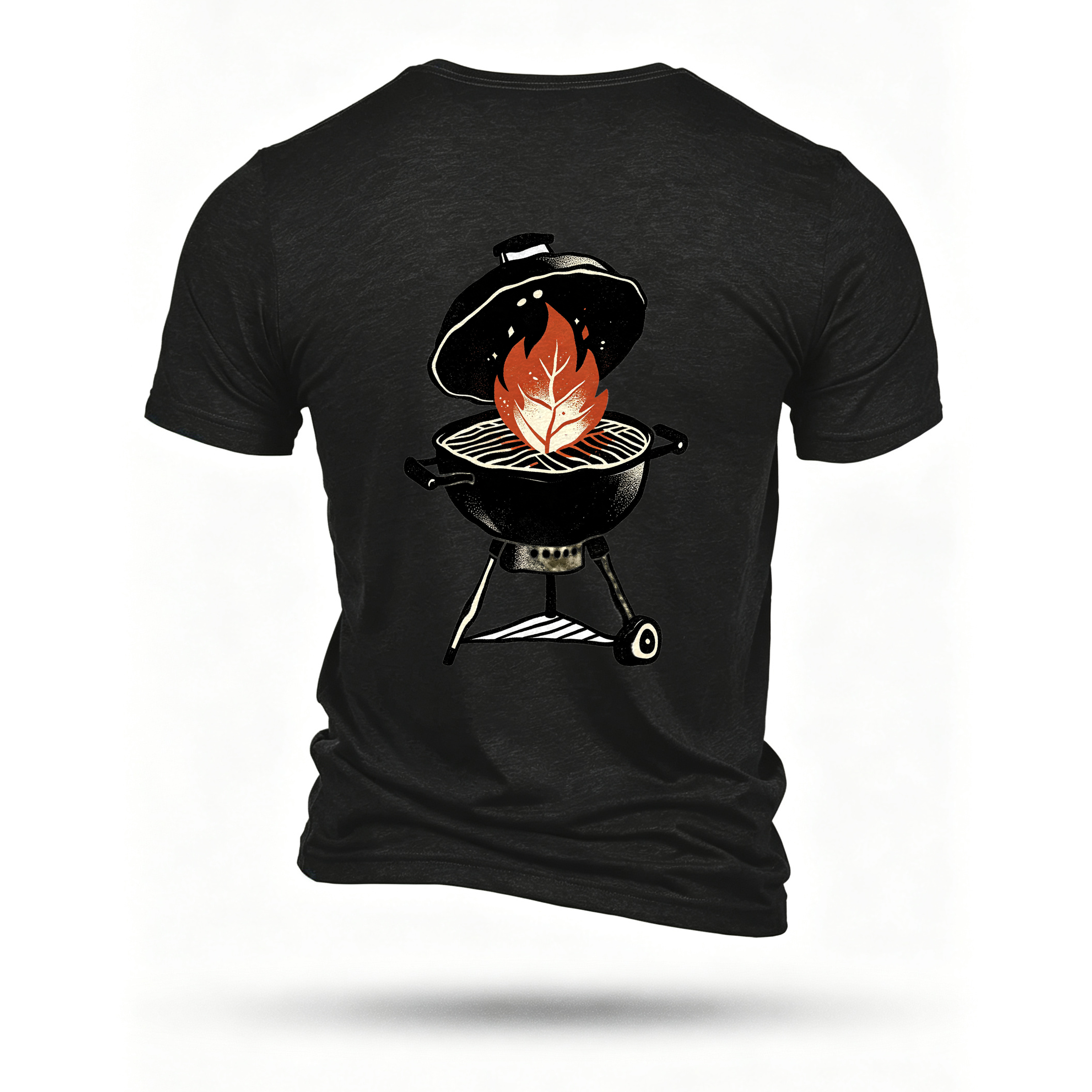 Black T-shirt, back print