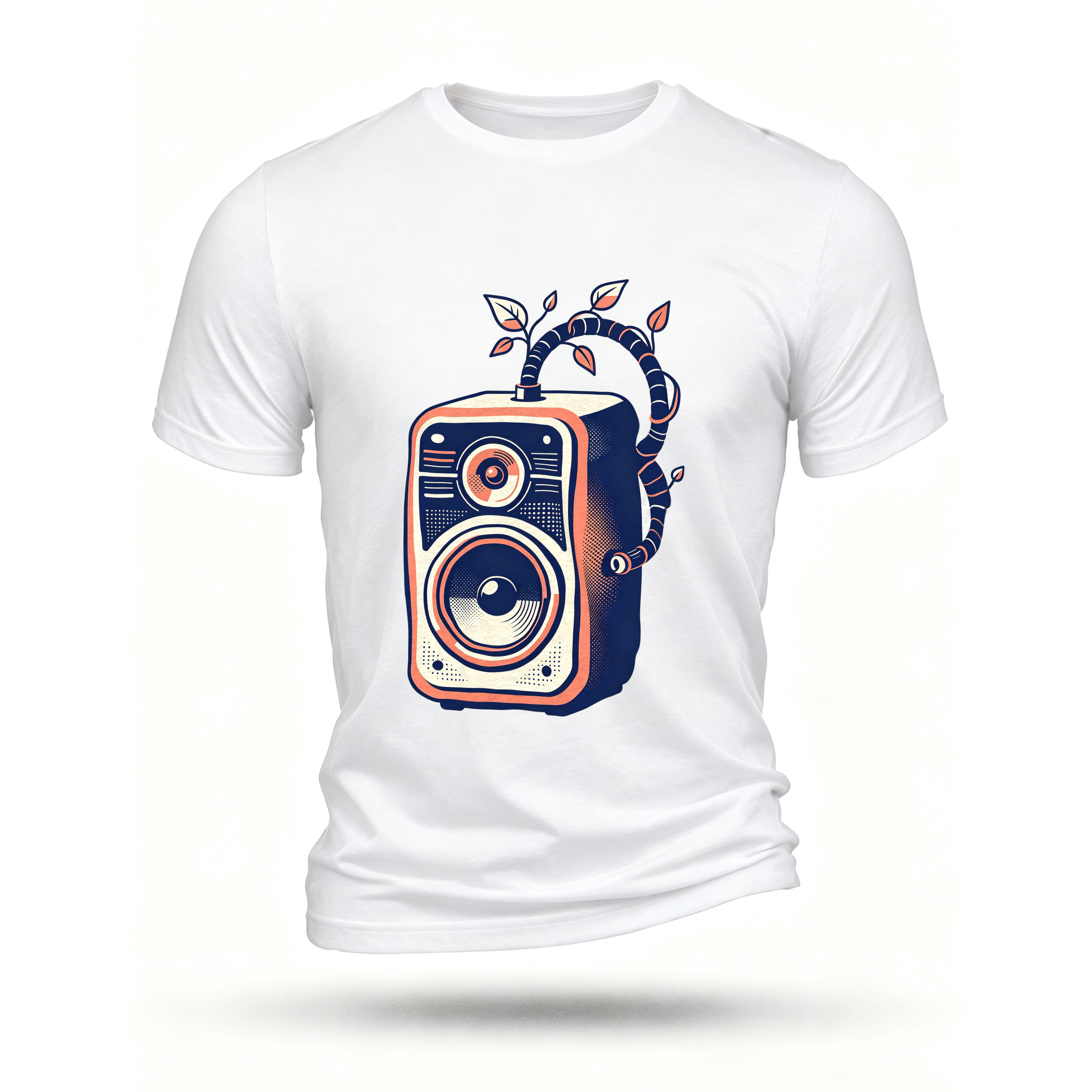 White T-shirt, front print