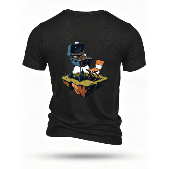 Black T-shirt, back print