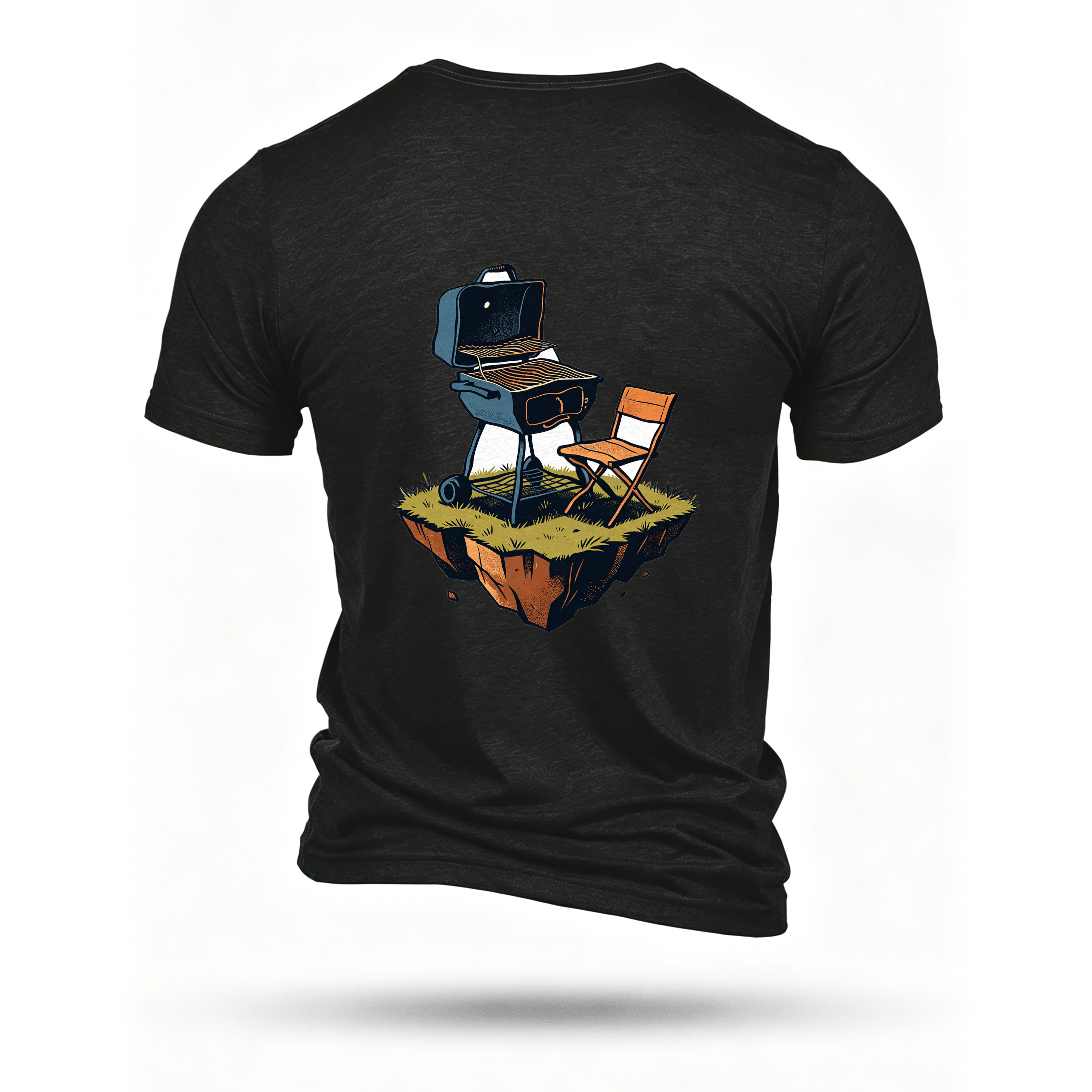 Black T-shirt, back print