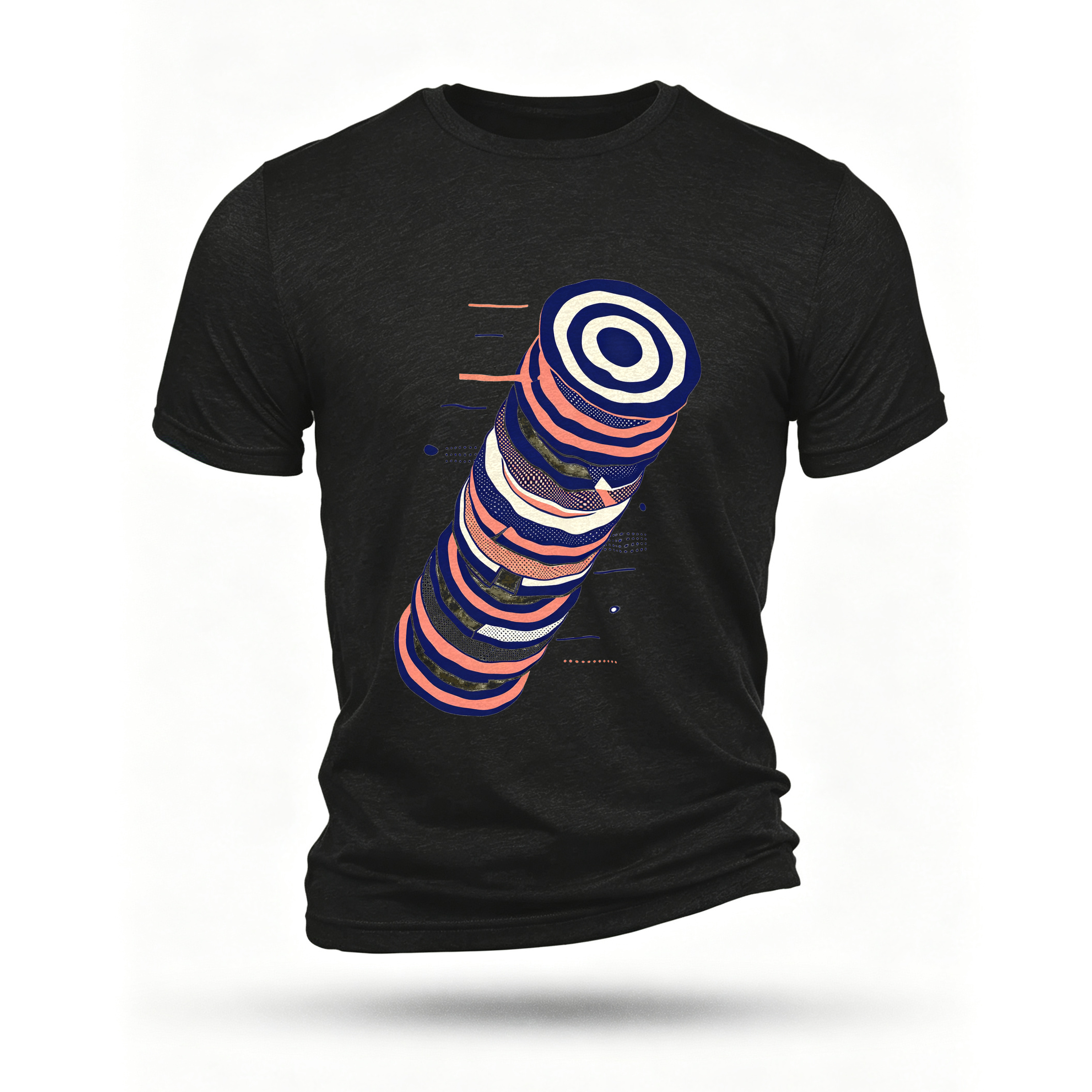 Black T-shirt, front print
