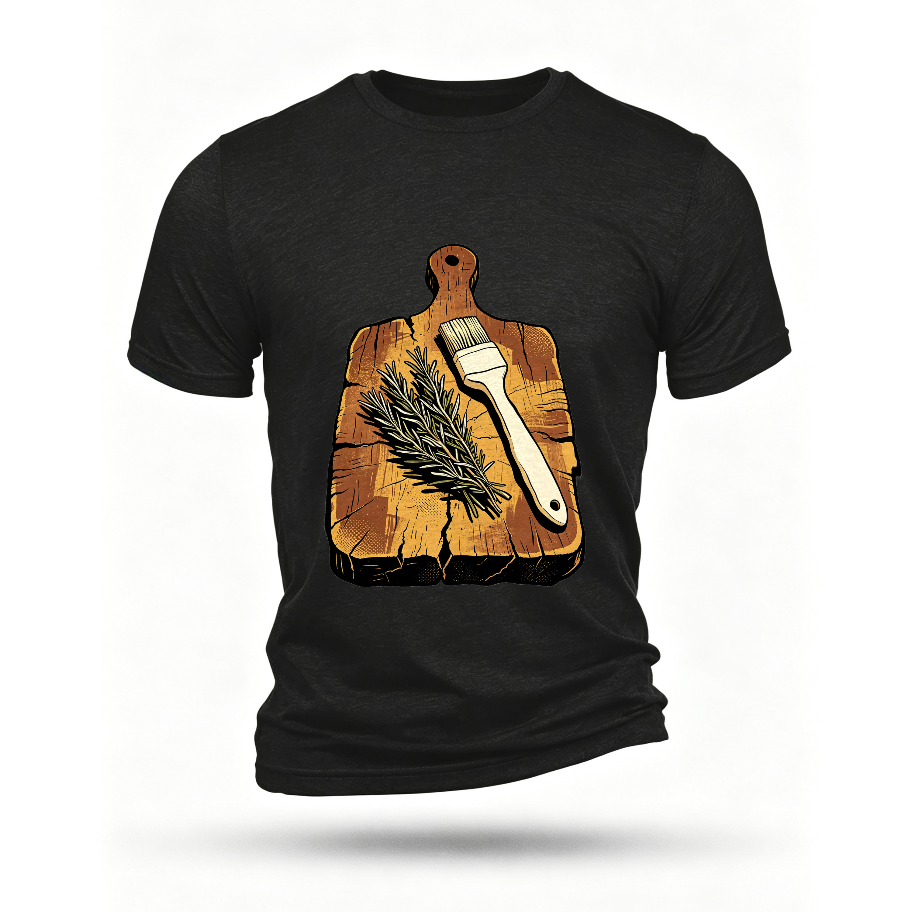 Black T-shirt, front print