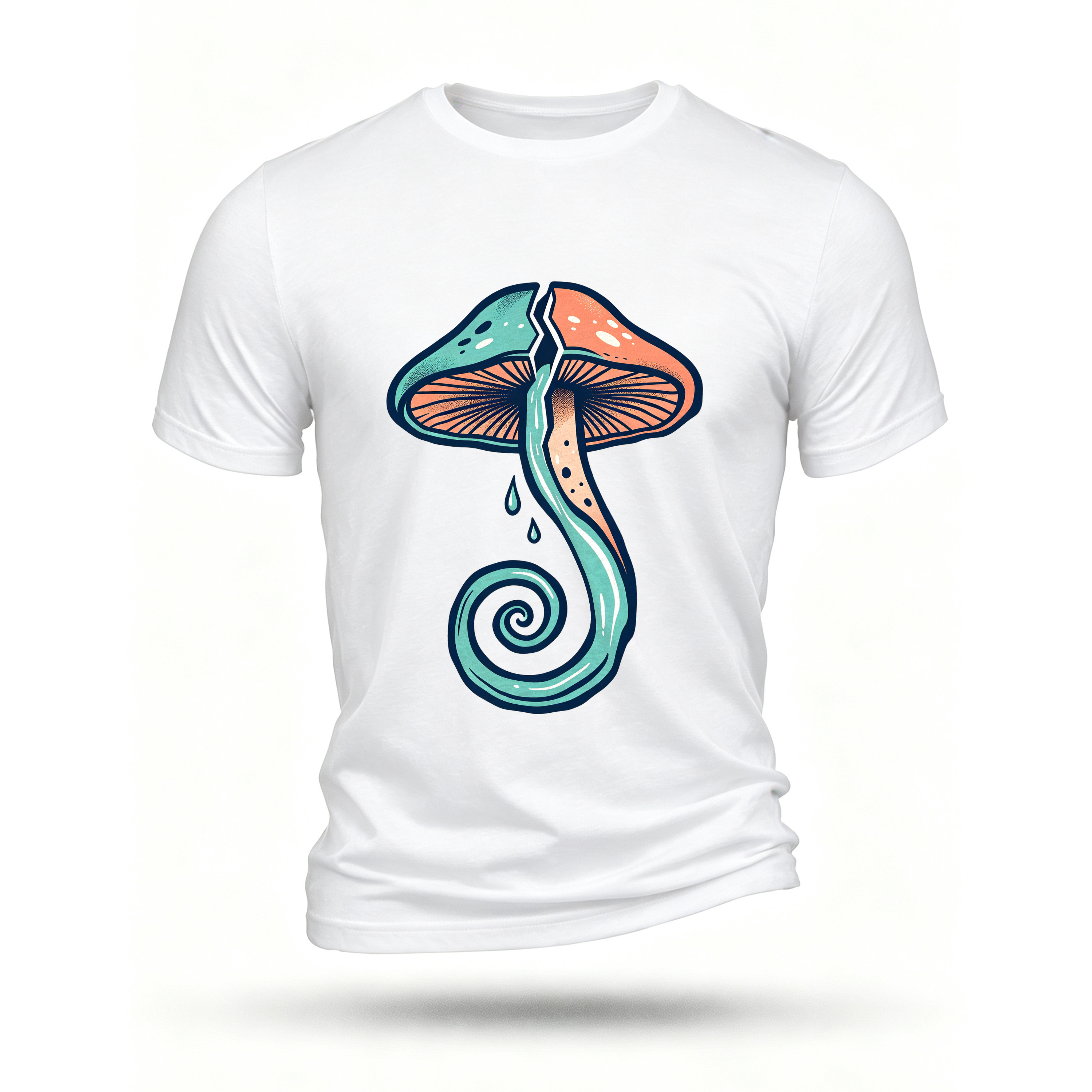 White T-shirt, front print