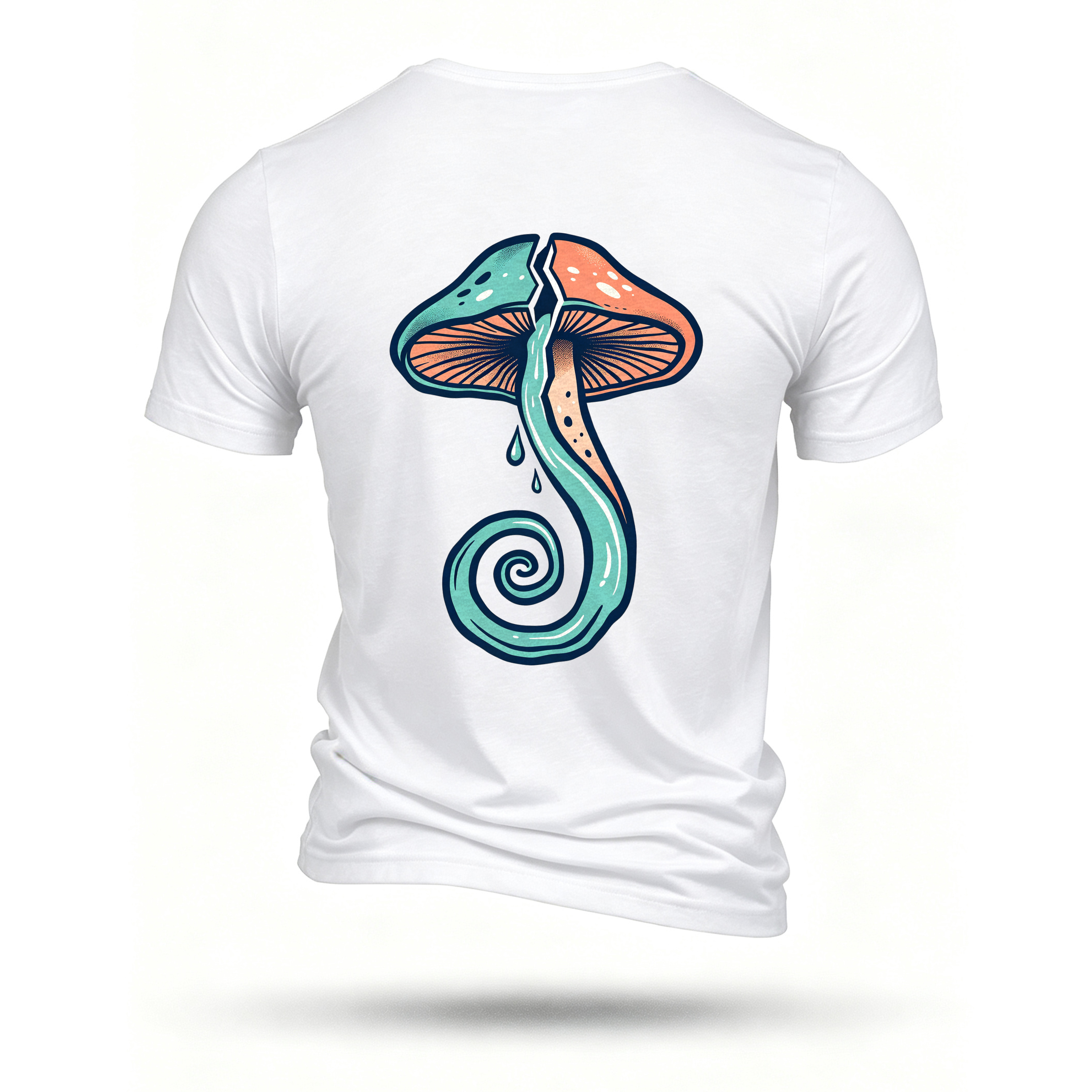 White T-shirt, back print