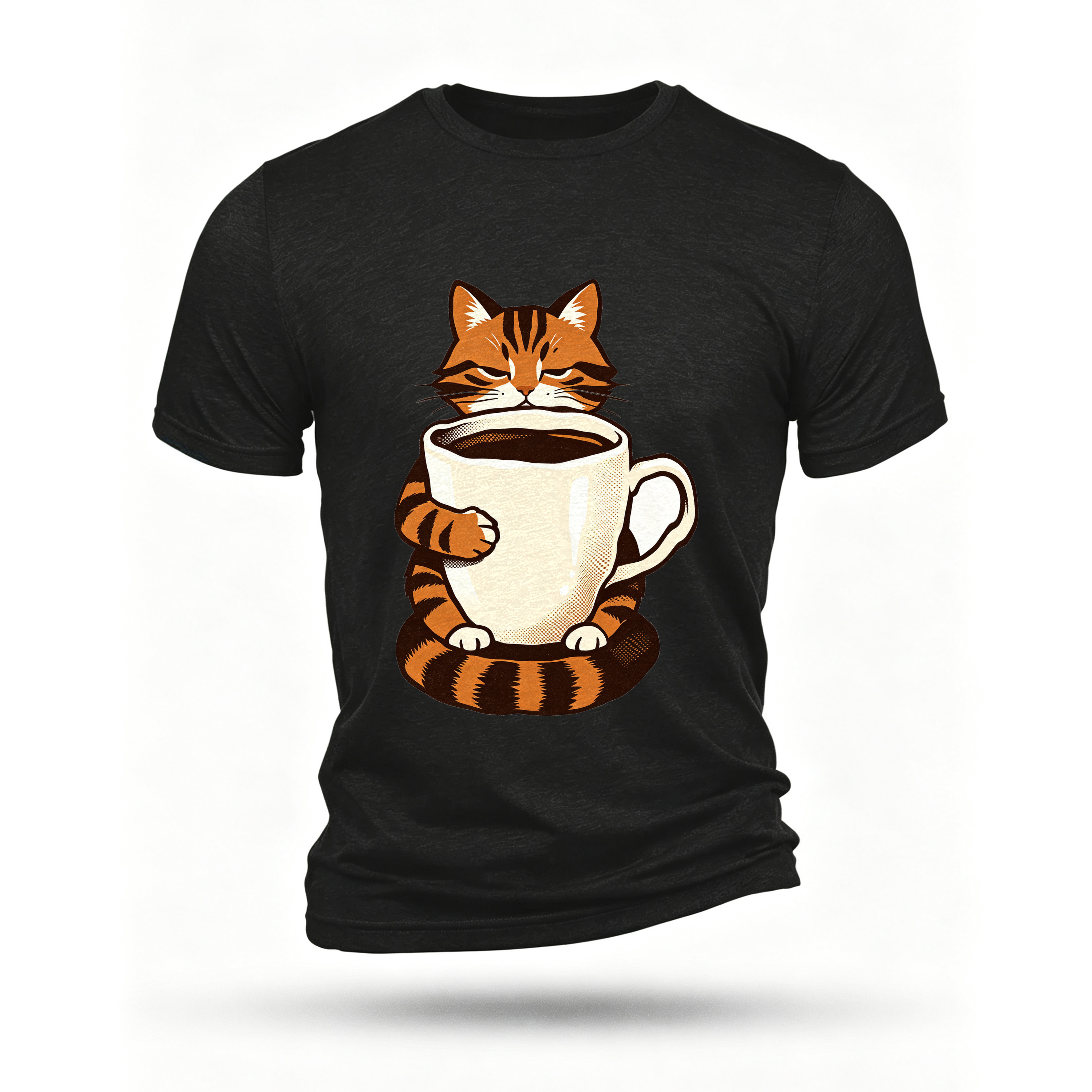 Black T-shirt, front print